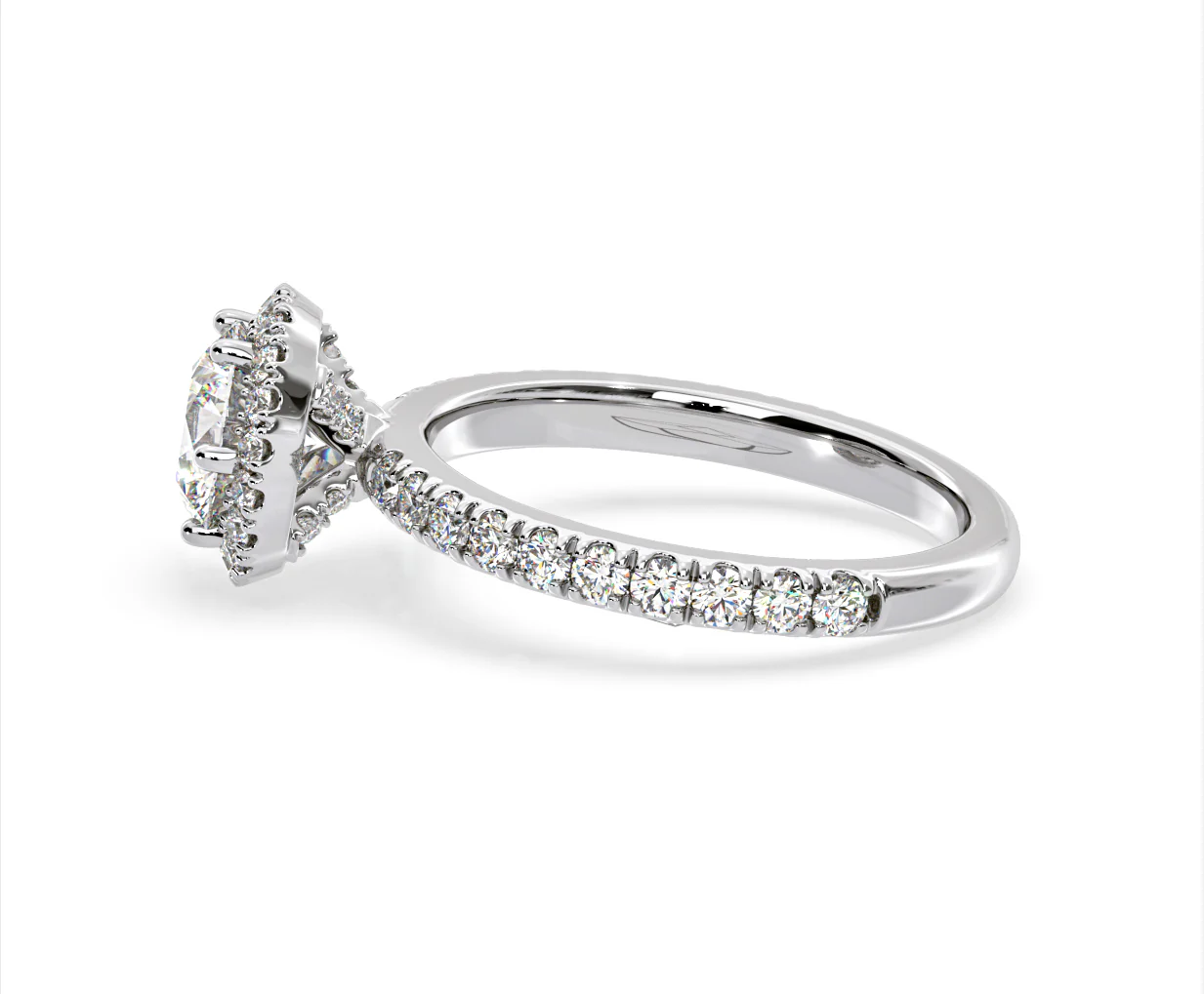 Alessandra Lab Diamond Engagement Ring Platinum 1.70CT F/VS1 - Image 27
