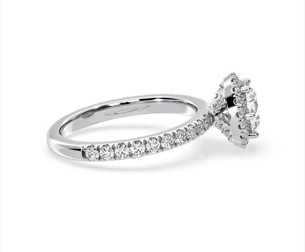 Alessandra Lab Diamond Engagement Ring Platinum 1.70CT F/VS1 - Image 66