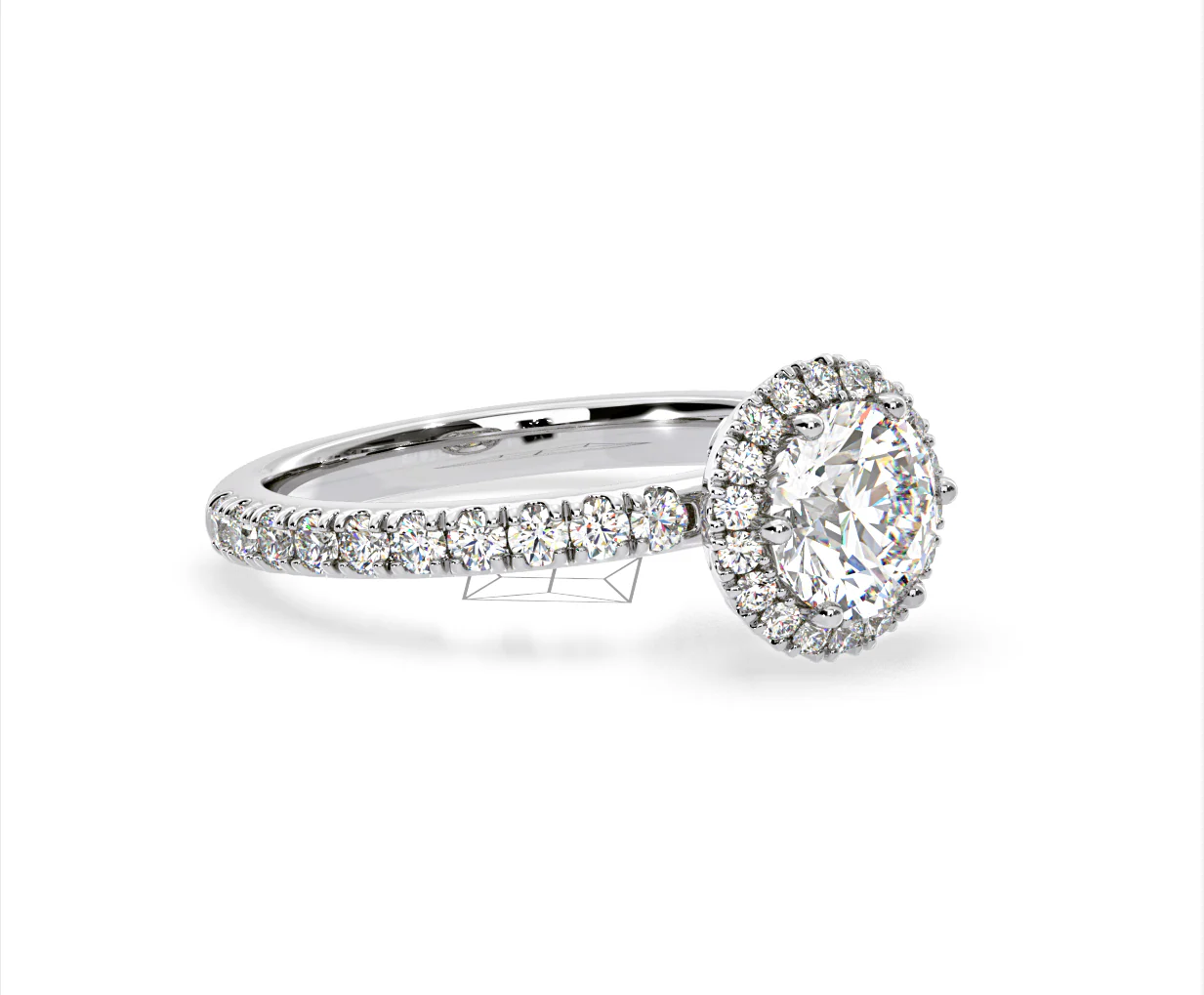 Alessandra Lab Diamond Engagement Ring Platinum 1.70CT F/VS1 - Image 77