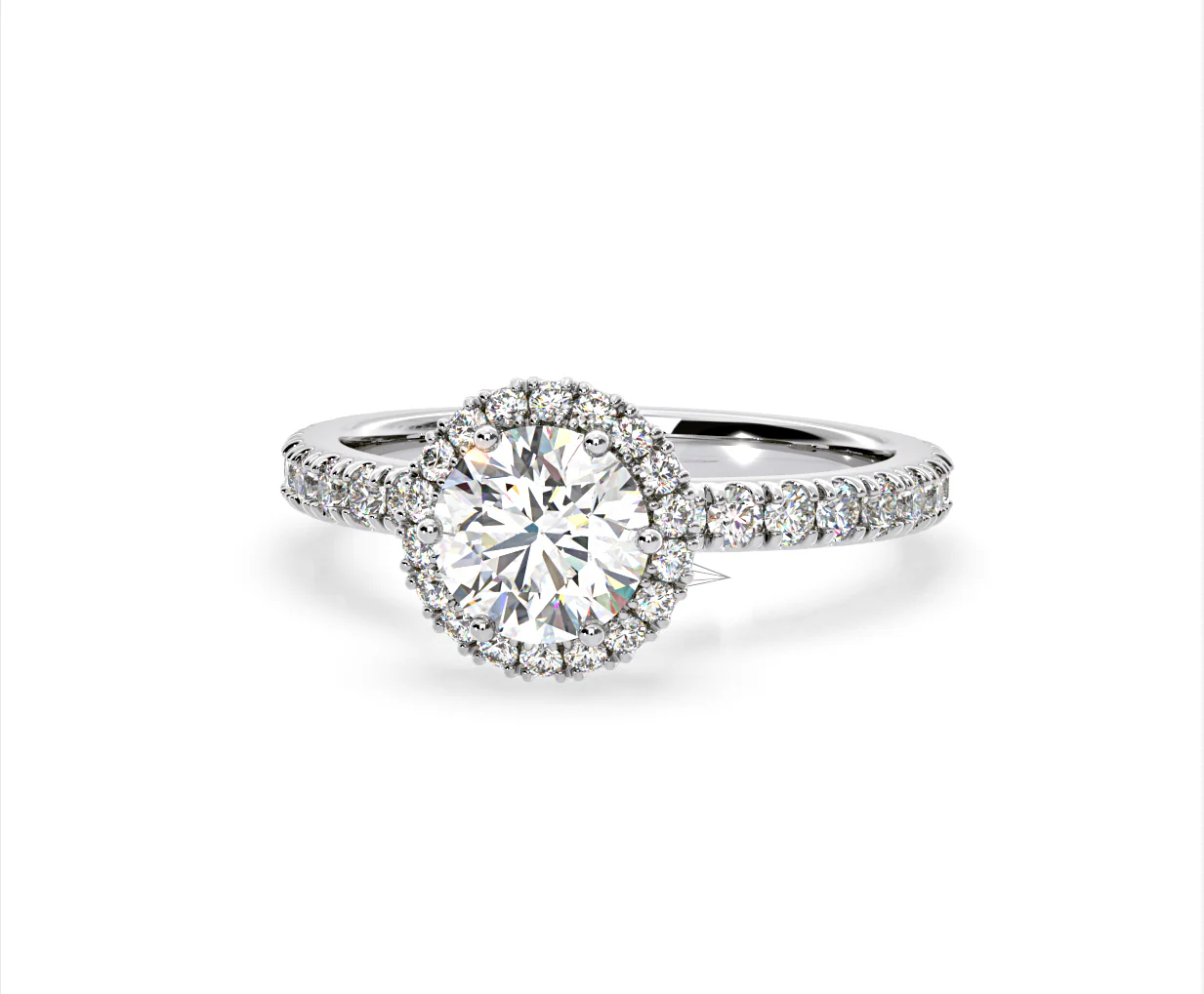 Alessandra Lab Diamond Engagement Ring Platinum 1.70CT F/VS1 - Image 9
