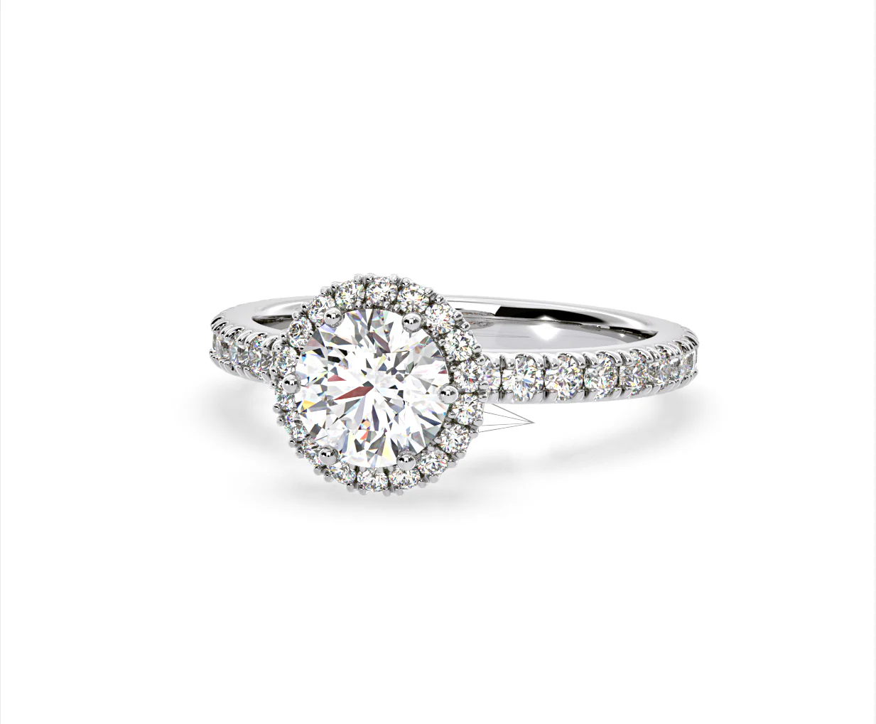 Alessandra Lab Diamond Engagement Ring Platinum 2.10CT F/VS1 - Image 10