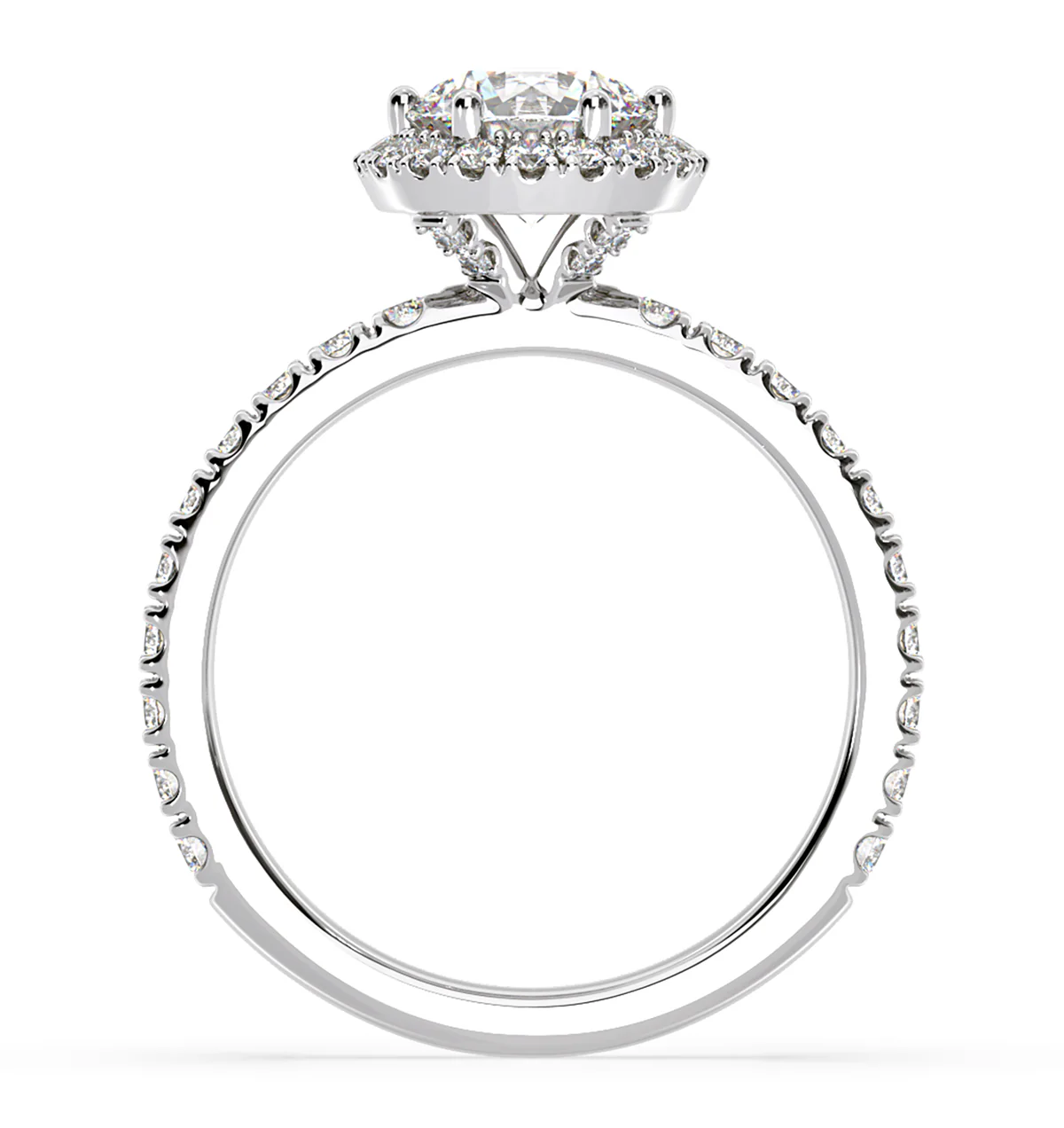 Alessandra Lab Diamond Engagement Ring Platinum 2.10CT F/VS1 - Image 4