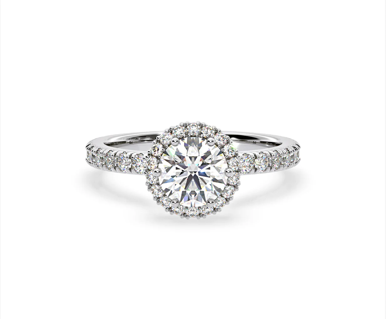 Alessandra Lab Diamond Engagement Ring Platinum 2.10CT F/VS1 - Image 7