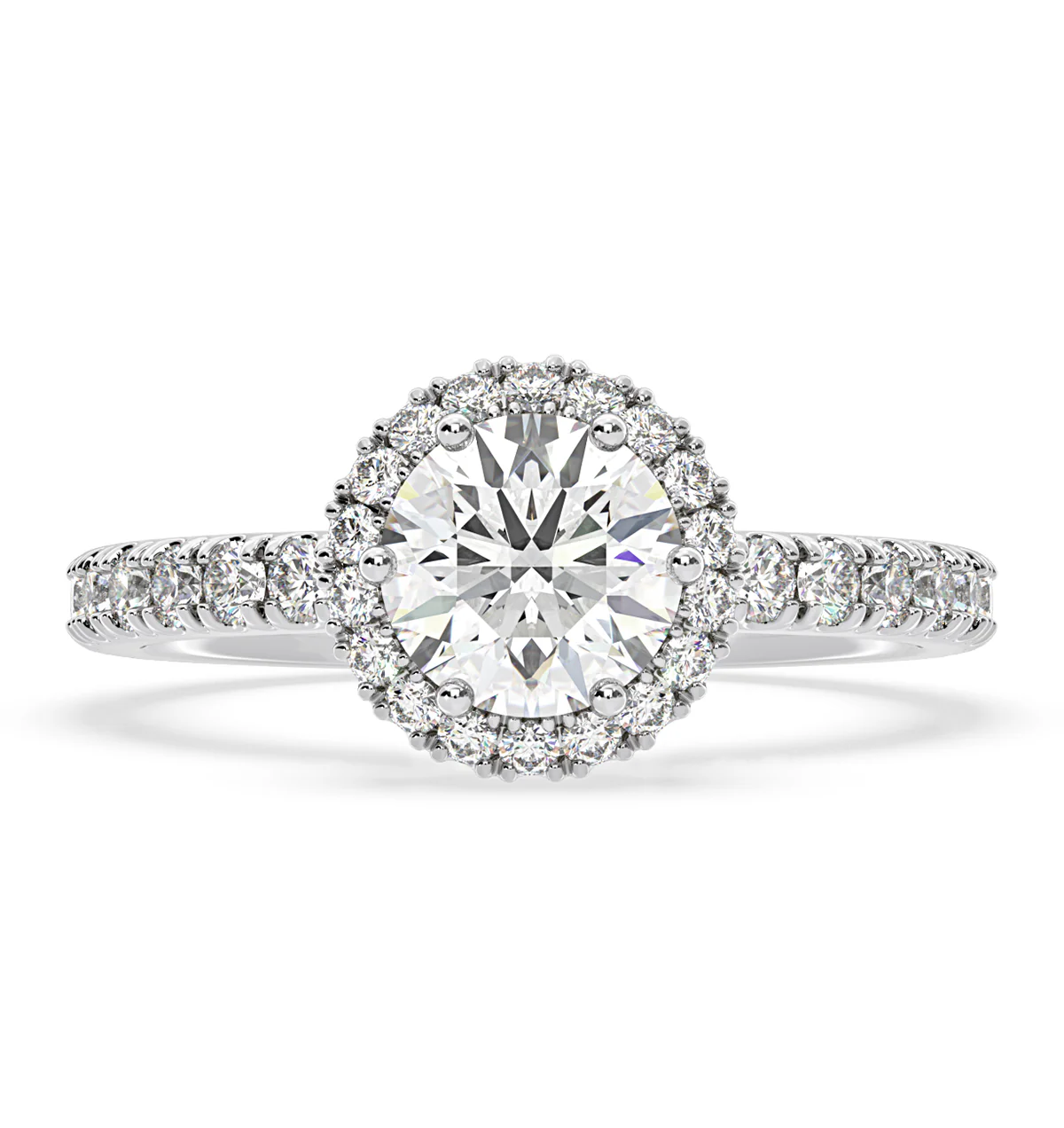 Alessandra Lab Diamond Engagement Ring Platinum 2.60CT F/VS1 - Image 3