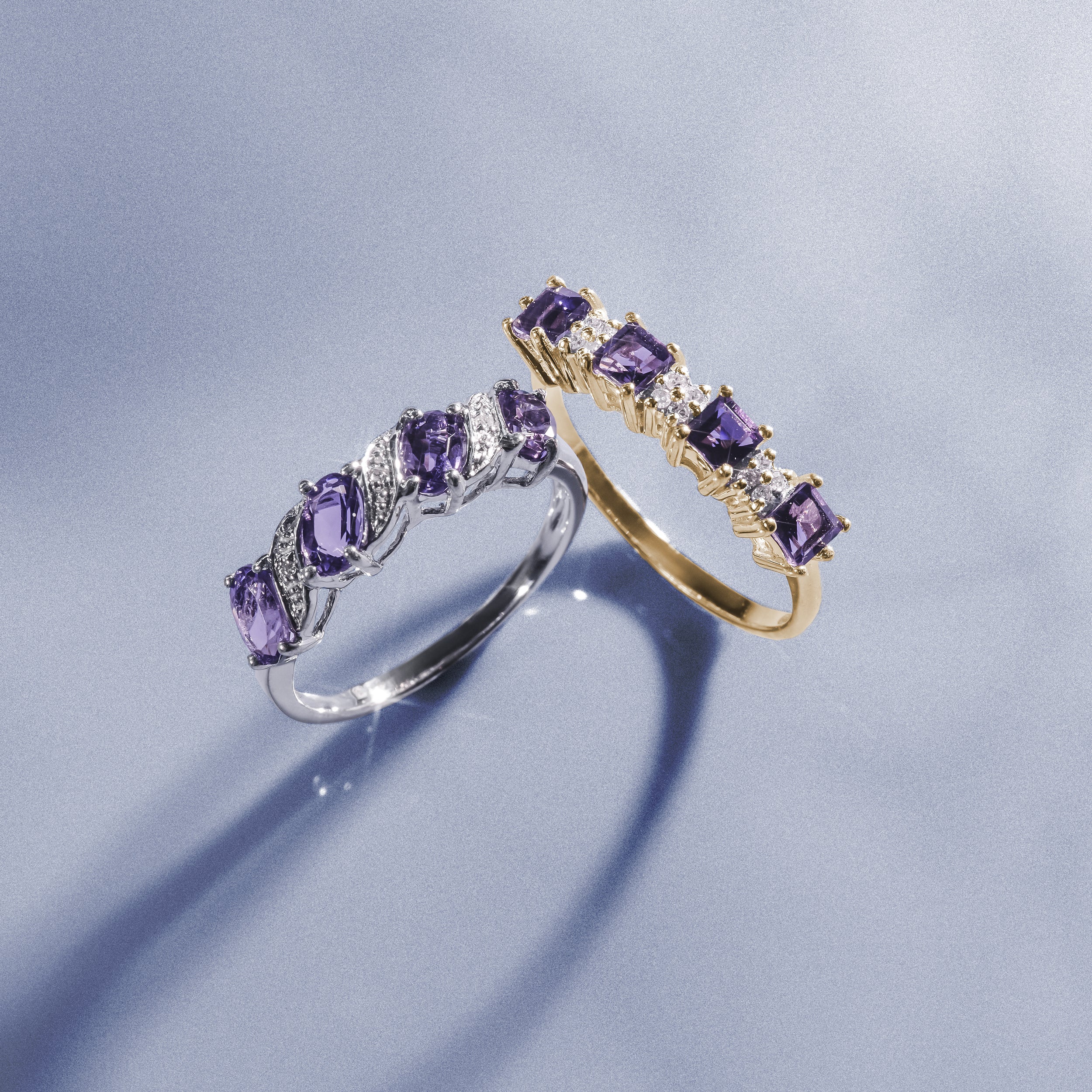 Amethyst 0.74ct And Diamond 9K White Gold Ring - Image 5