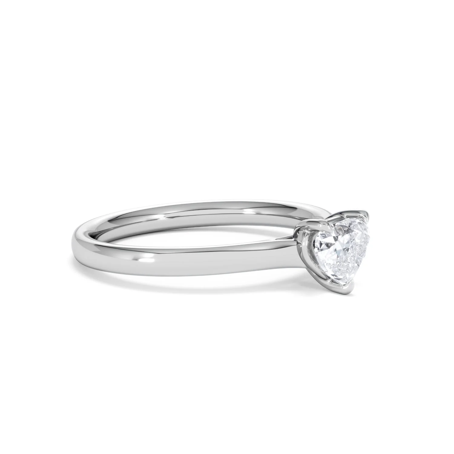 Amora Heart 0.50ct Lab Diamond Engagement Ring F/VS Set in Platinum - Image 18