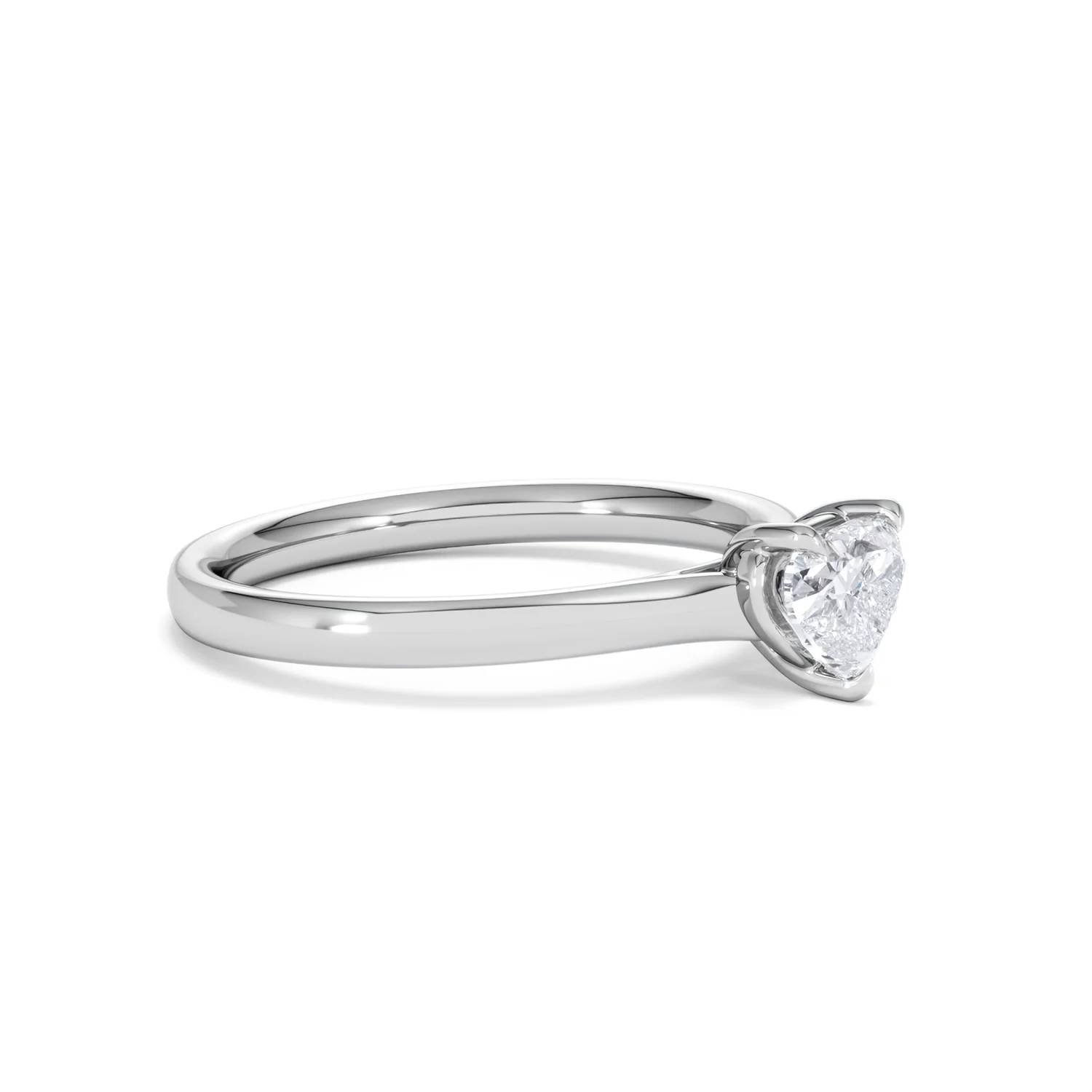 Amora Heart 0.50ct Lab Diamond Engagement Ring F/VS Set in Platinum - Image 19