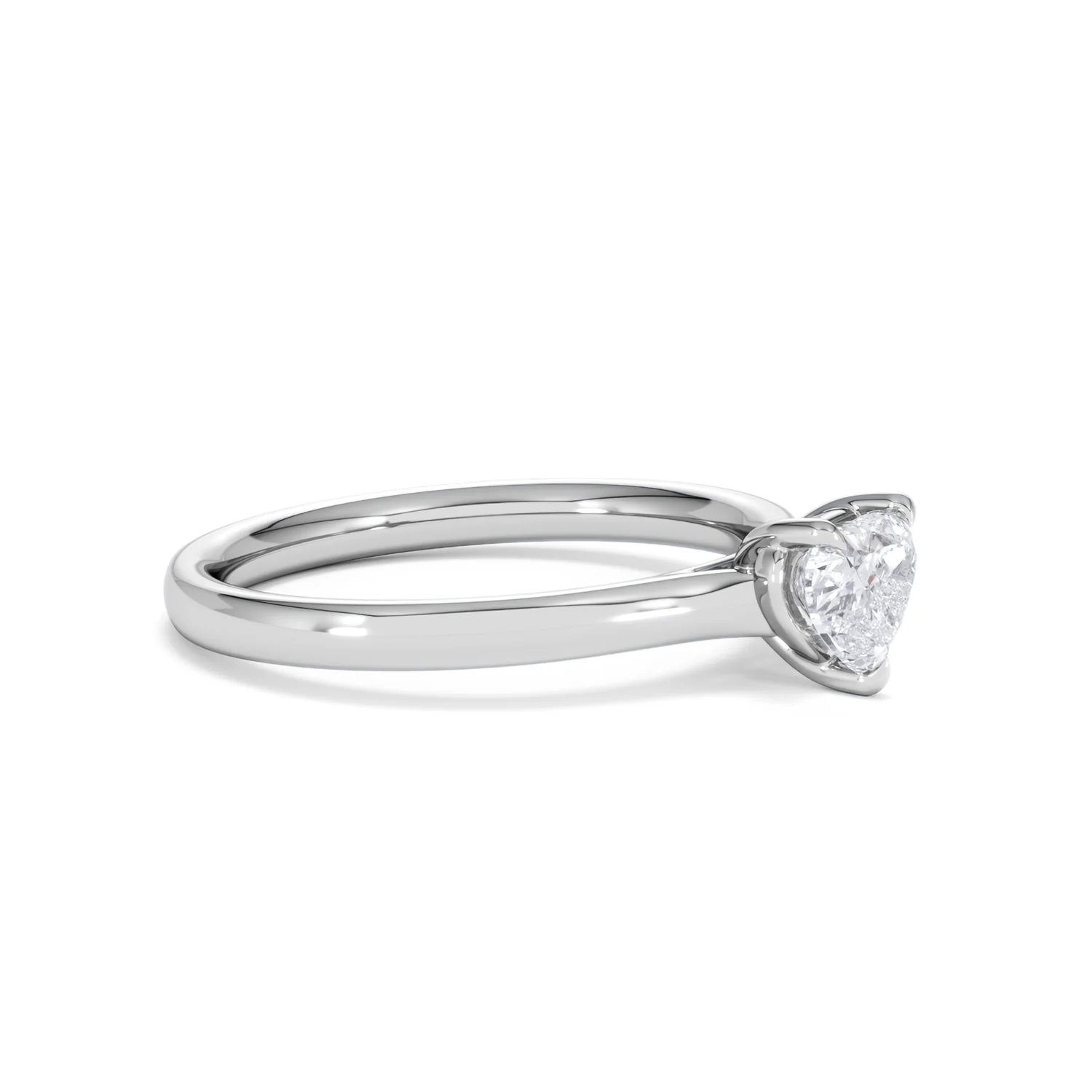 Amora Heart 0.50ct Lab Diamond Engagement Ring F/VS Set in Platinum - Image 20