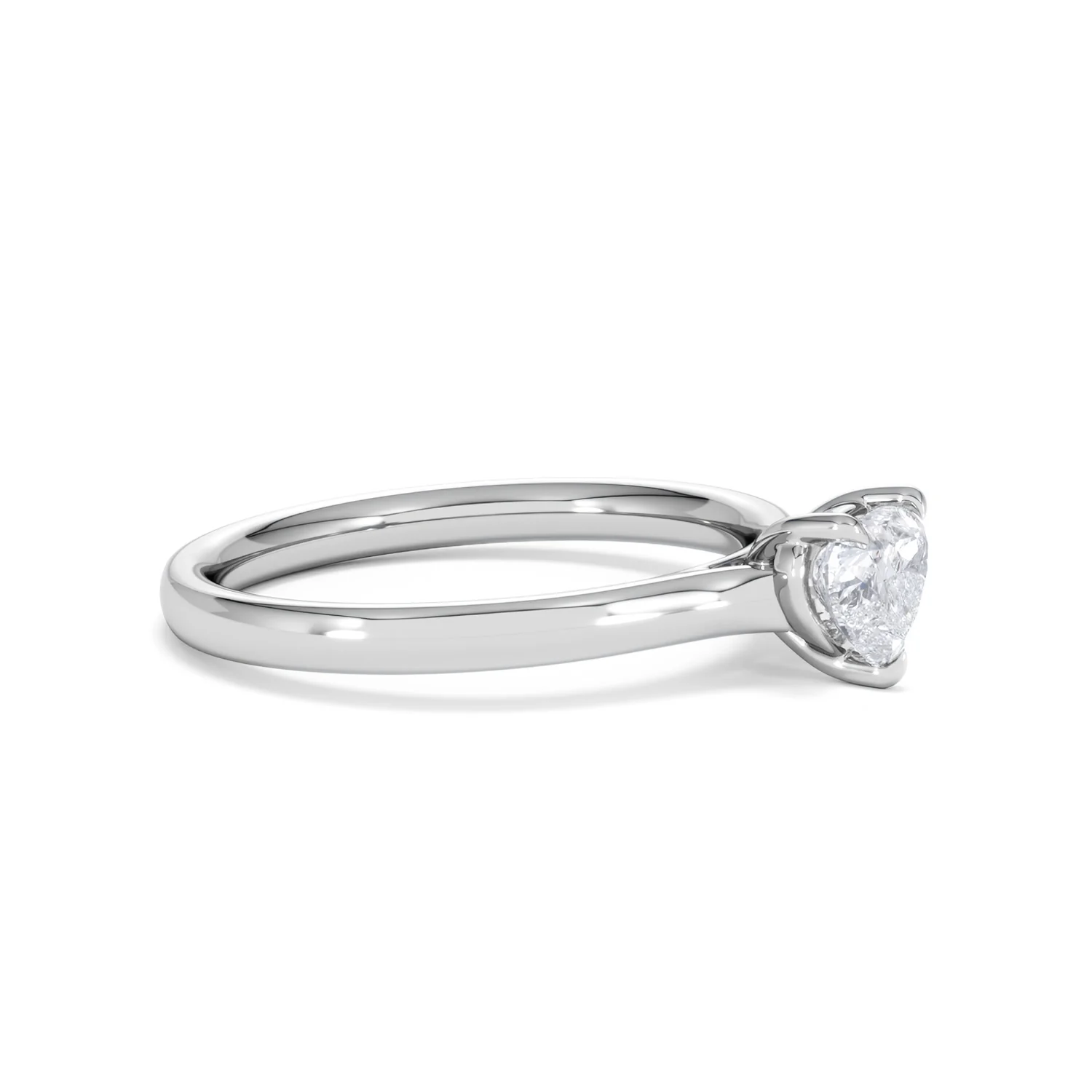 Amora Heart 0.50ct Lab Diamond Engagement Ring F/VS Set in Platinum - Image 21