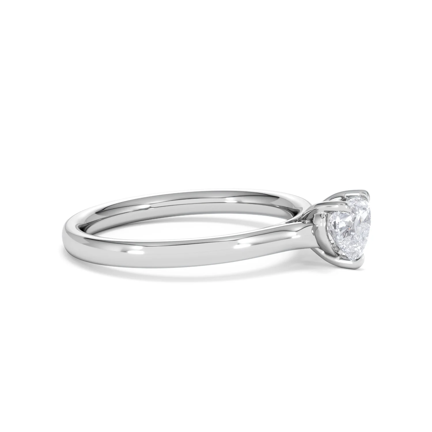 Amora Heart 0.50ct Lab Diamond Engagement Ring F/VS Set in Platinum - Image 22
