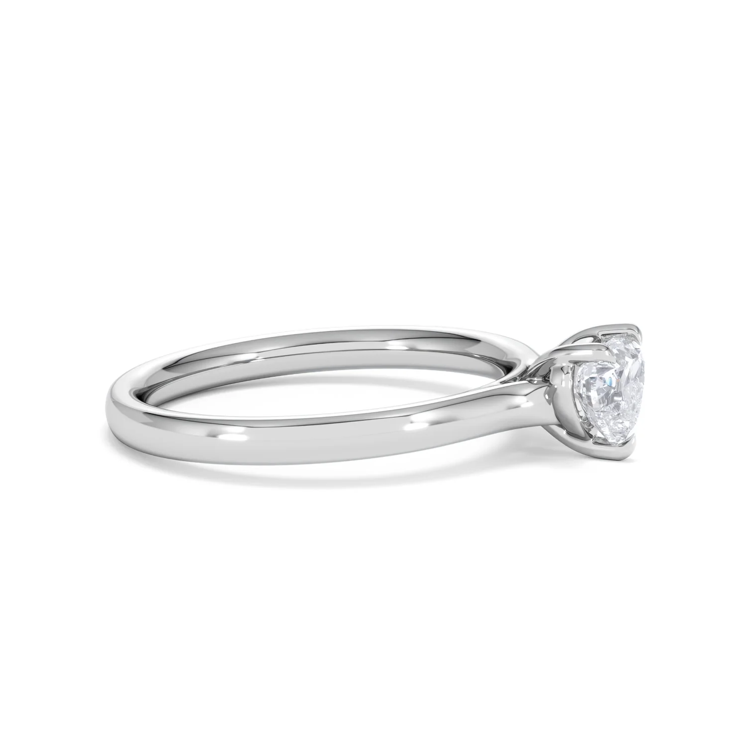 Amora Heart 0.50ct Lab Diamond Engagement Ring F/VS Set in Platinum - Image 23