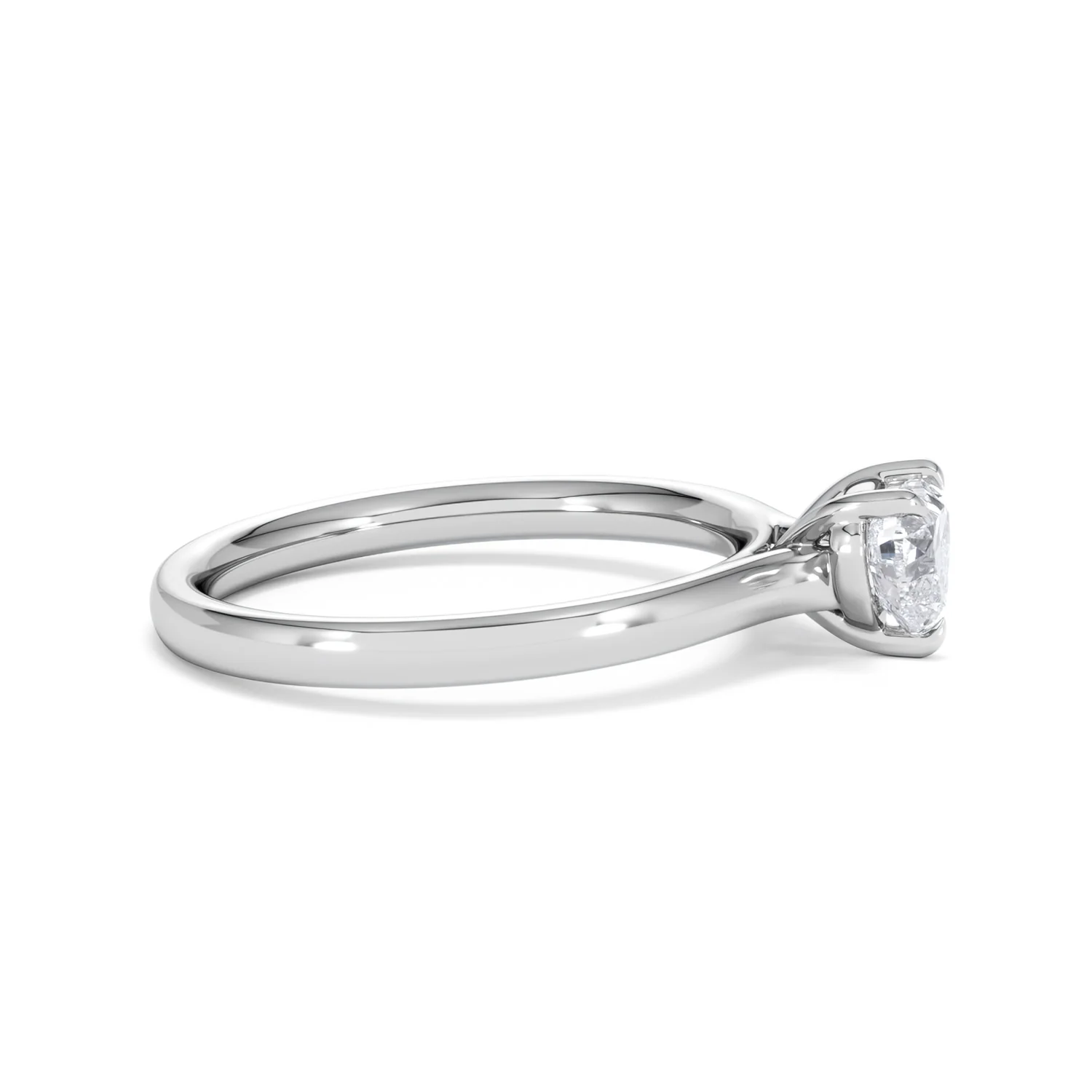 Amora Heart 0.50ct Lab Diamond Engagement Ring F/VS Set in Platinum - Image 25