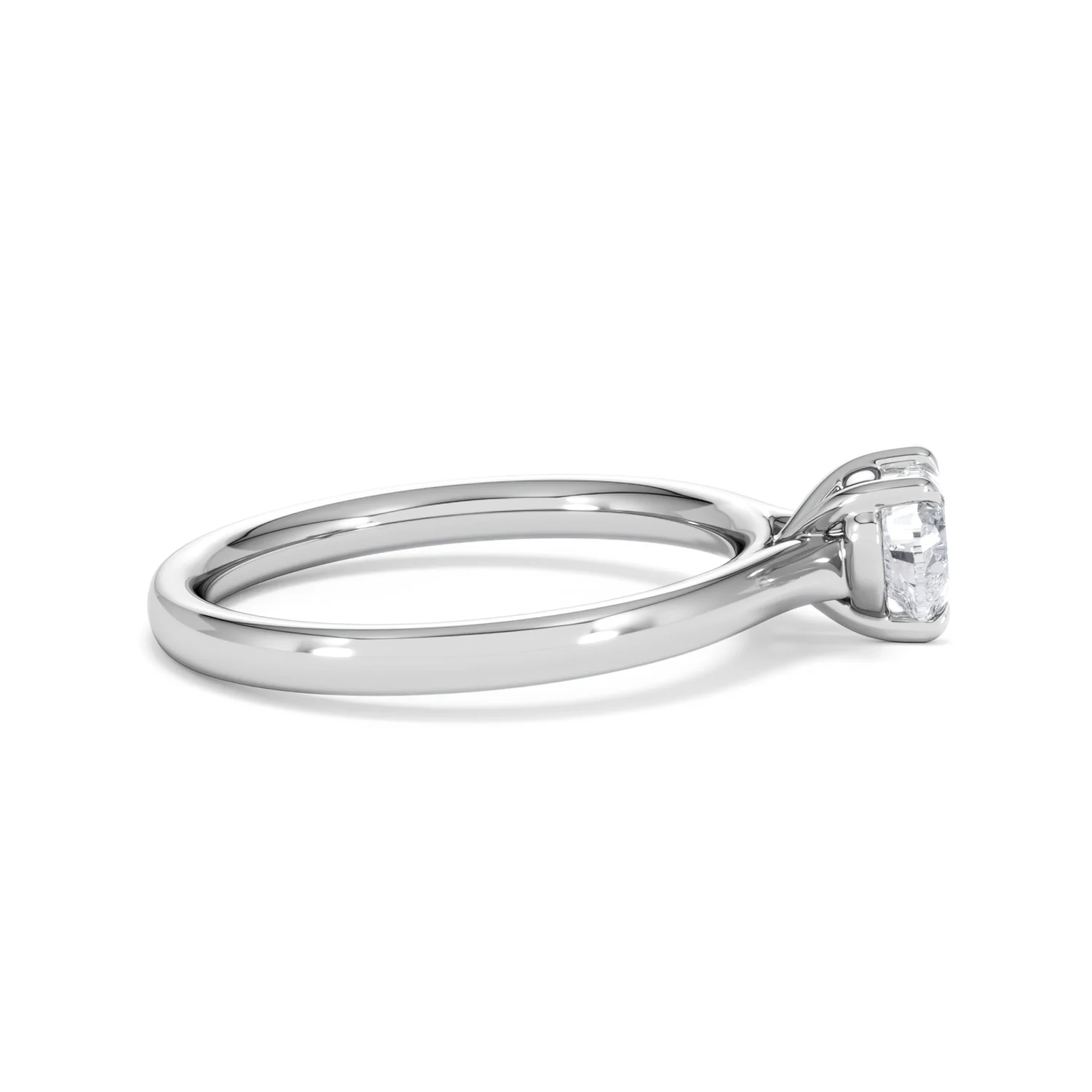 Amora Heart 0.50ct Lab Diamond Engagement Ring F/VS Set in Platinum - Image 27