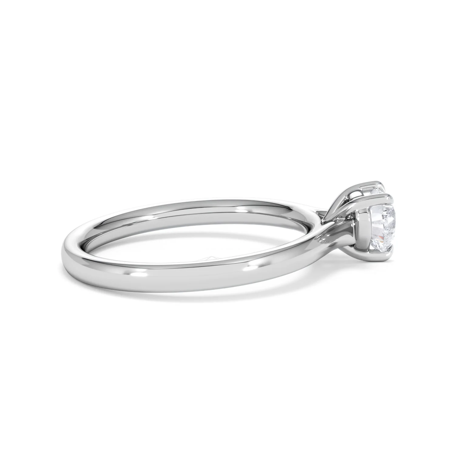 Amora Heart 0.50ct Lab Diamond Engagement Ring F/VS Set in Platinum - Image 29