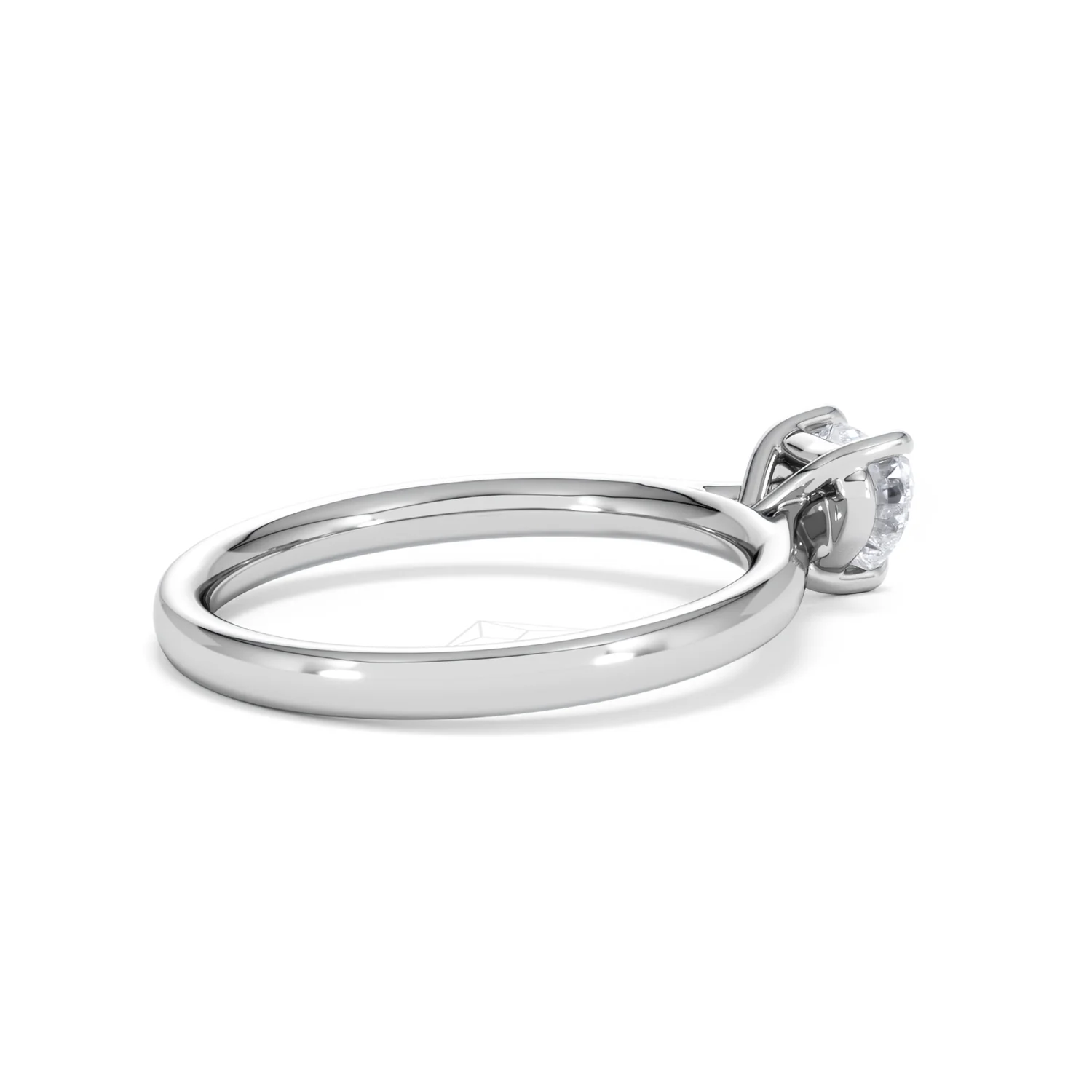 Amora Heart 0.50ct Lab Diamond Engagement Ring F/VS Set in Platinum - Image 34