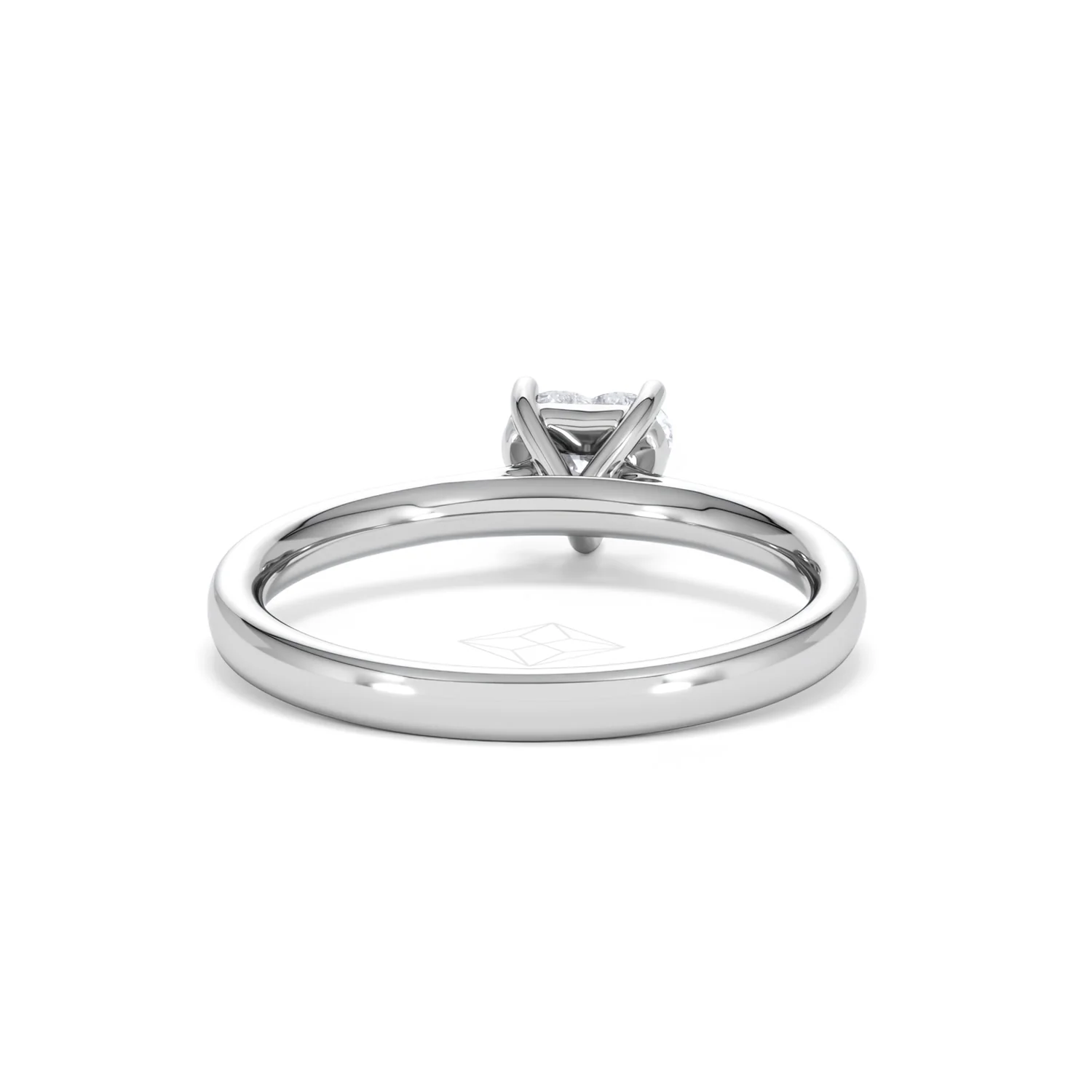 Amora Heart 0.50ct Lab Diamond Engagement Ring F/VS Set in Platinum - Image 46