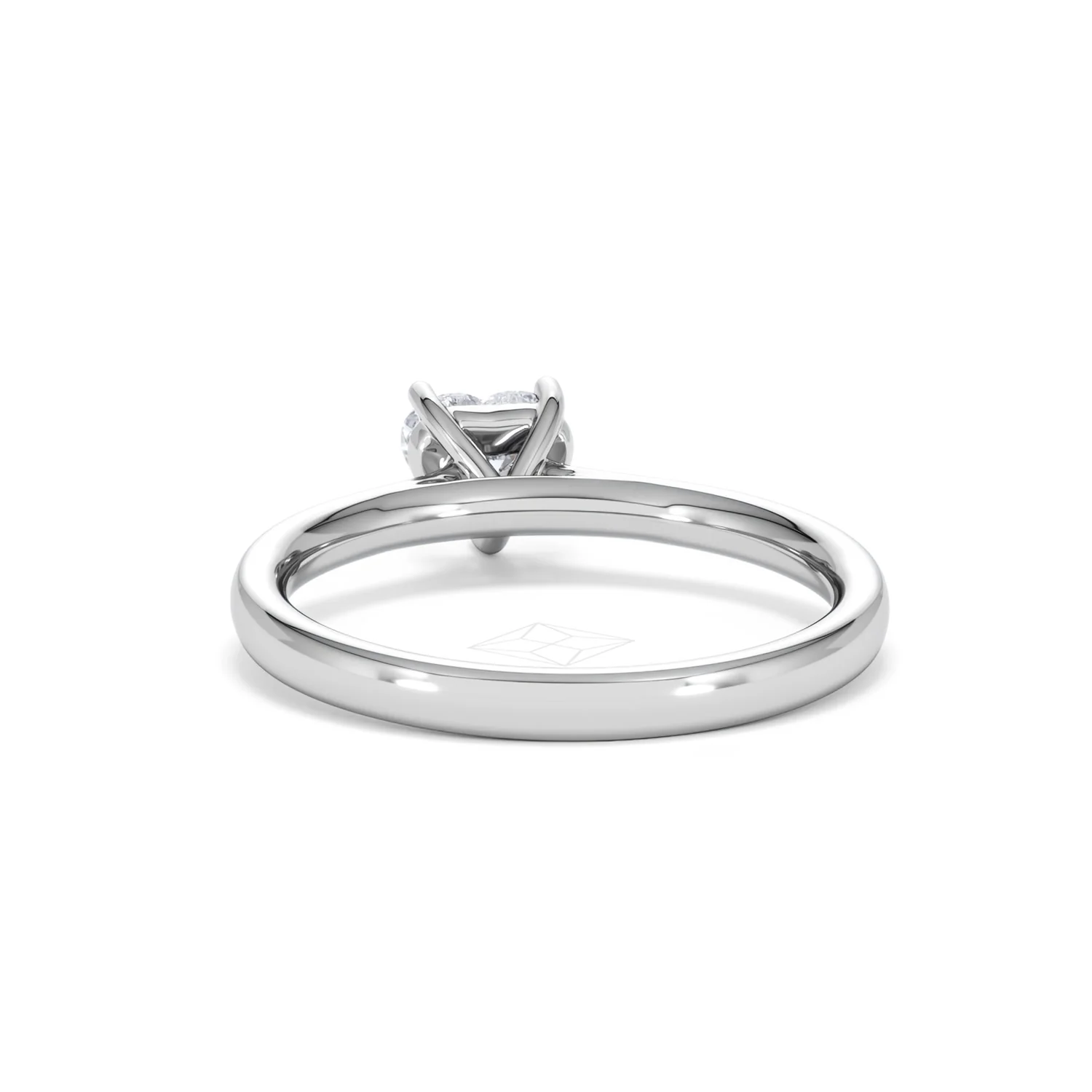 Amora Heart 0.50ct Lab Diamond Engagement Ring F/VS Set in Platinum - Image 50