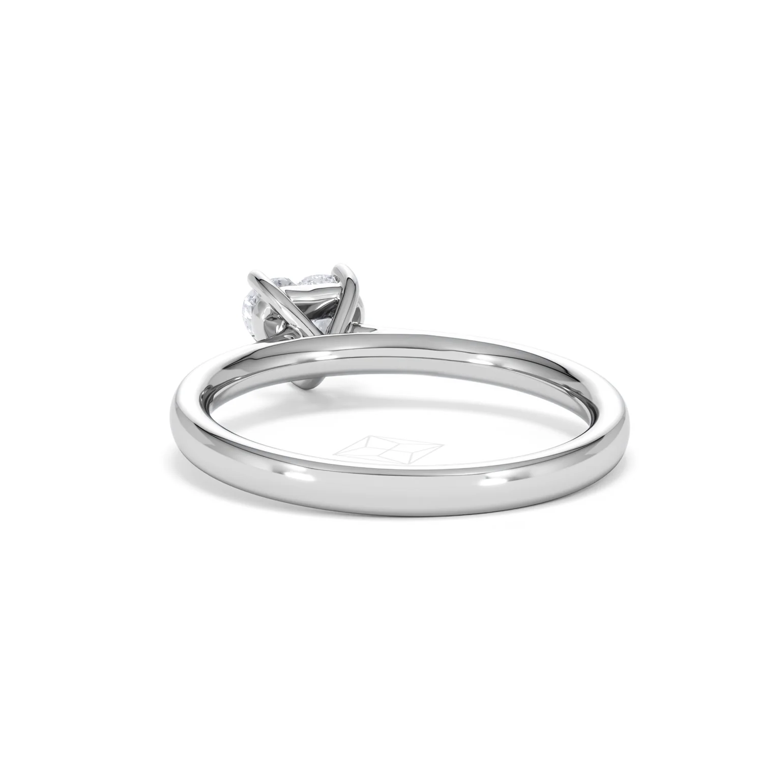 Amora Heart 0.50ct Lab Diamond Engagement Ring F/VS Set in Platinum - Image 52