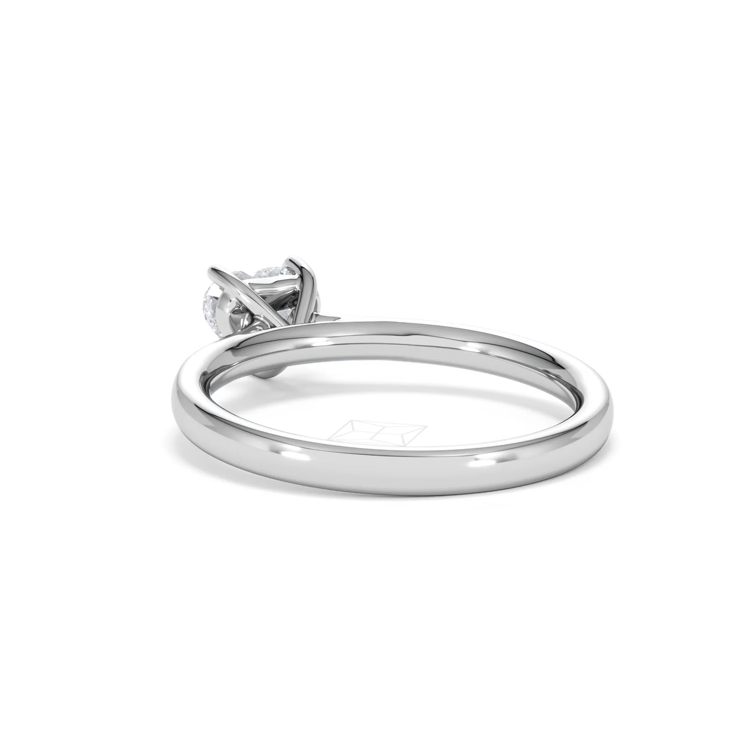 Amora Heart 0.50ct Lab Diamond Engagement Ring F/VS Set in Platinum - Image 54