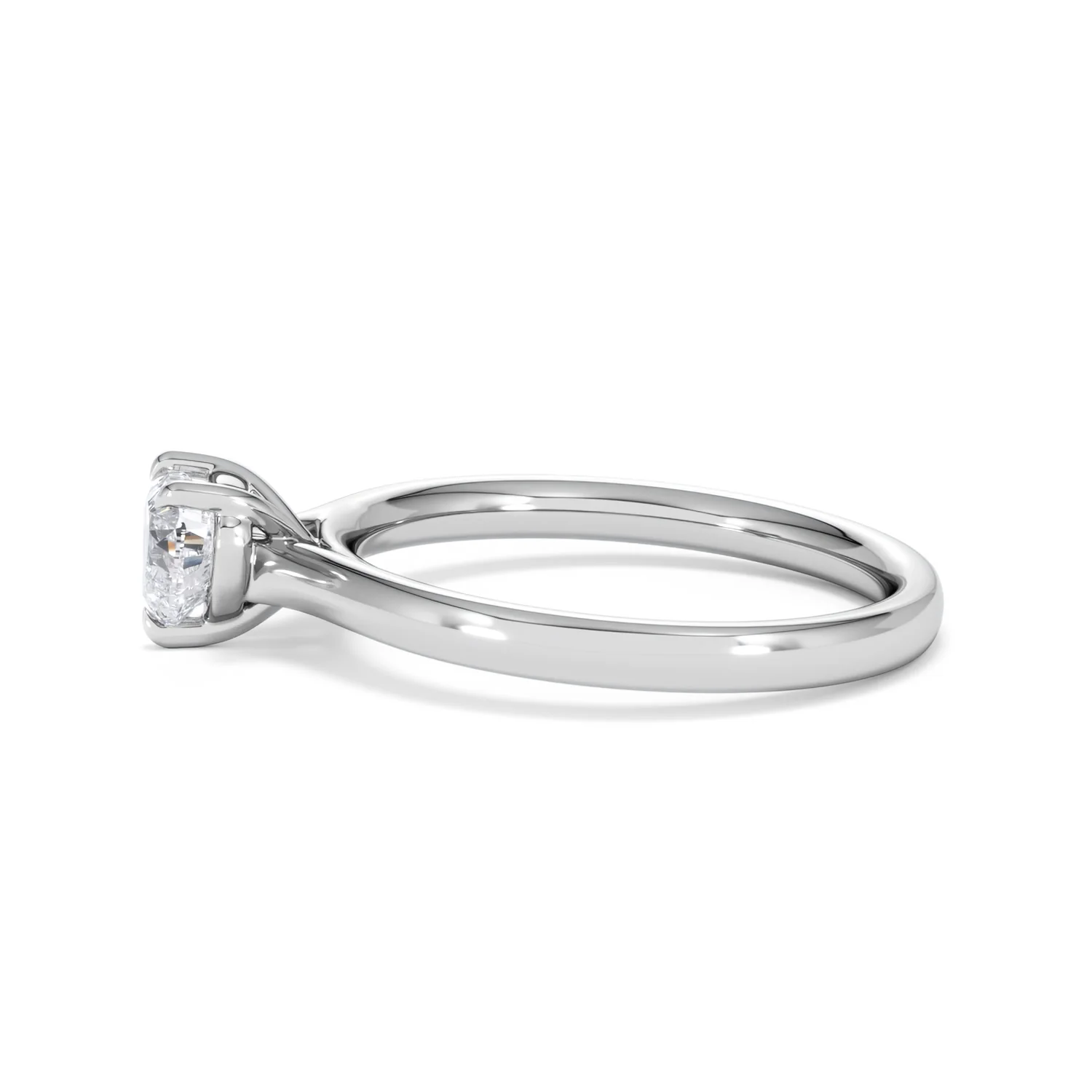 Amora Heart 0.50ct Lab Diamond Engagement Ring F/VS Set in Platinum - Image 69