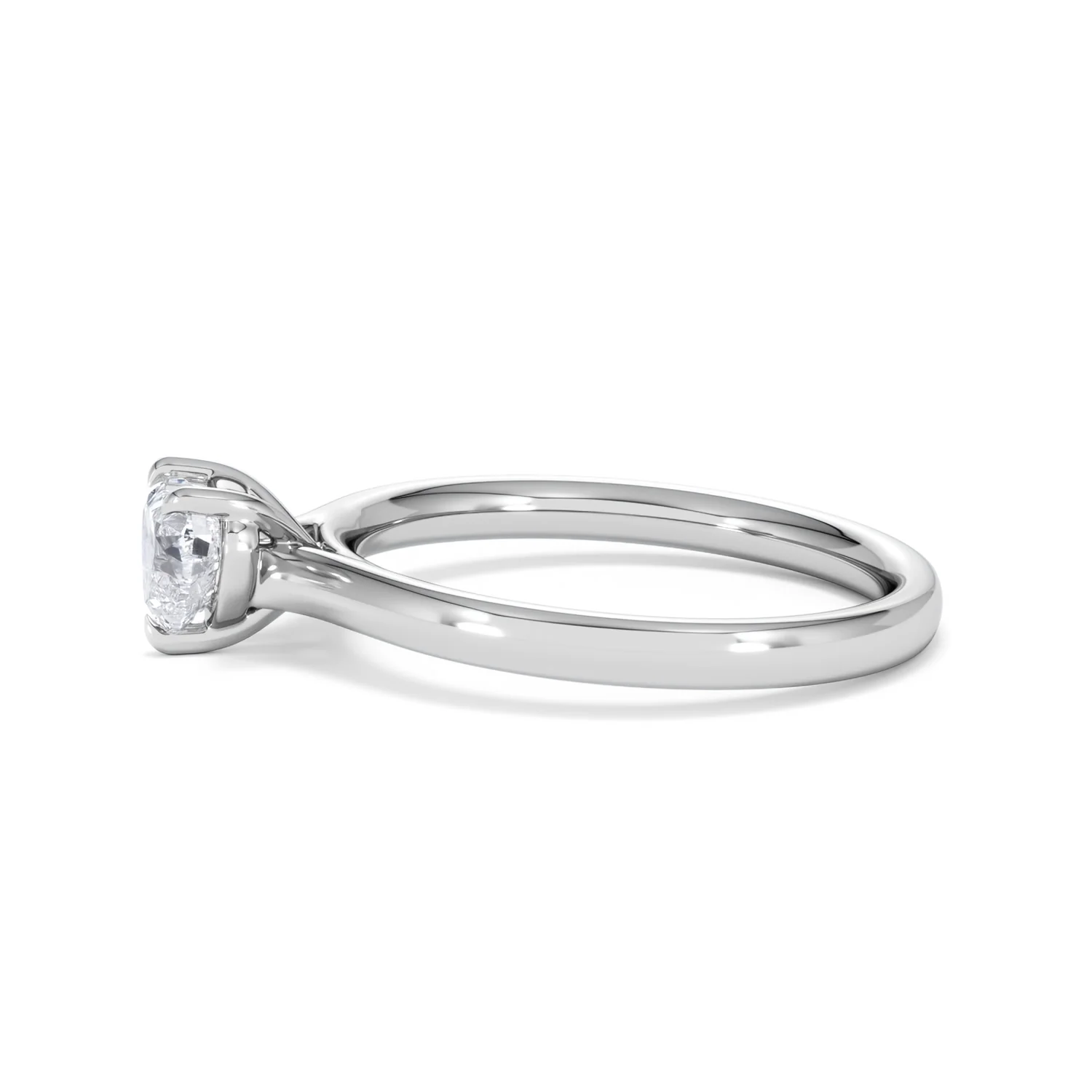 Amora Heart 0.50ct Lab Diamond Engagement Ring F/VS Set in Platinum - Image 70