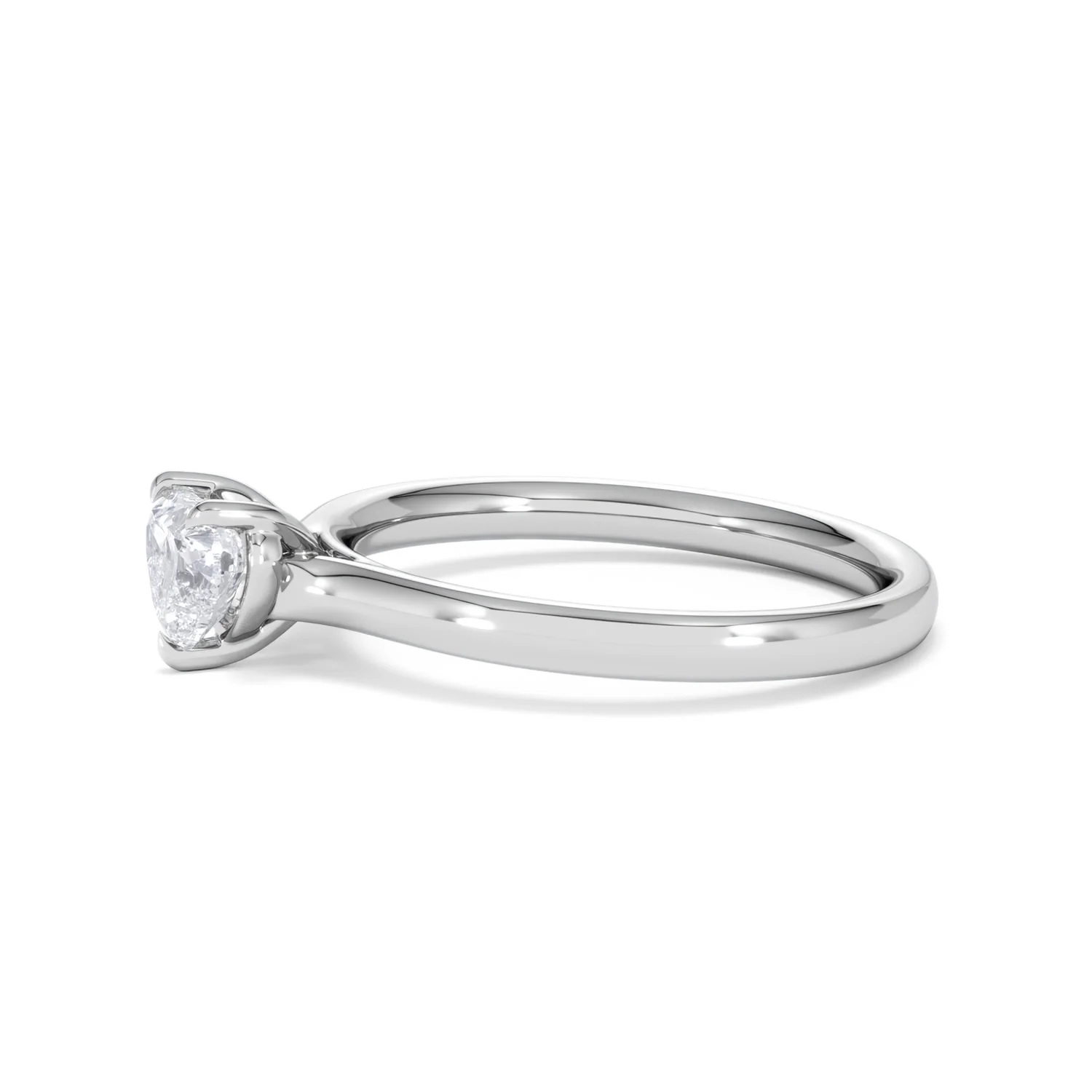 Amora Heart 0.50ct Lab Diamond Engagement Ring F/VS Set in Platinum - Image 72