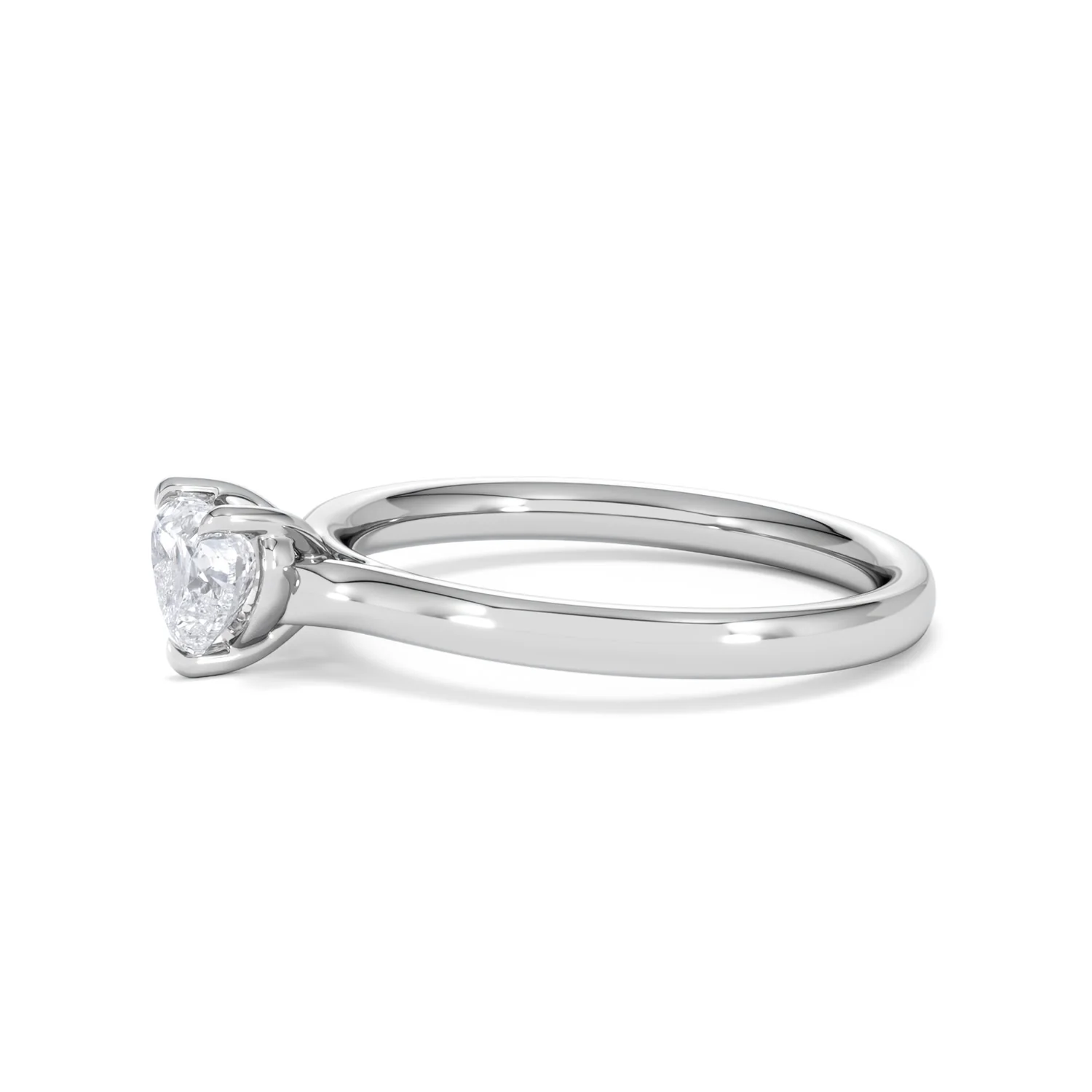 Amora Heart 0.50ct Lab Diamond Engagement Ring F/VS Set in Platinum - Image 73