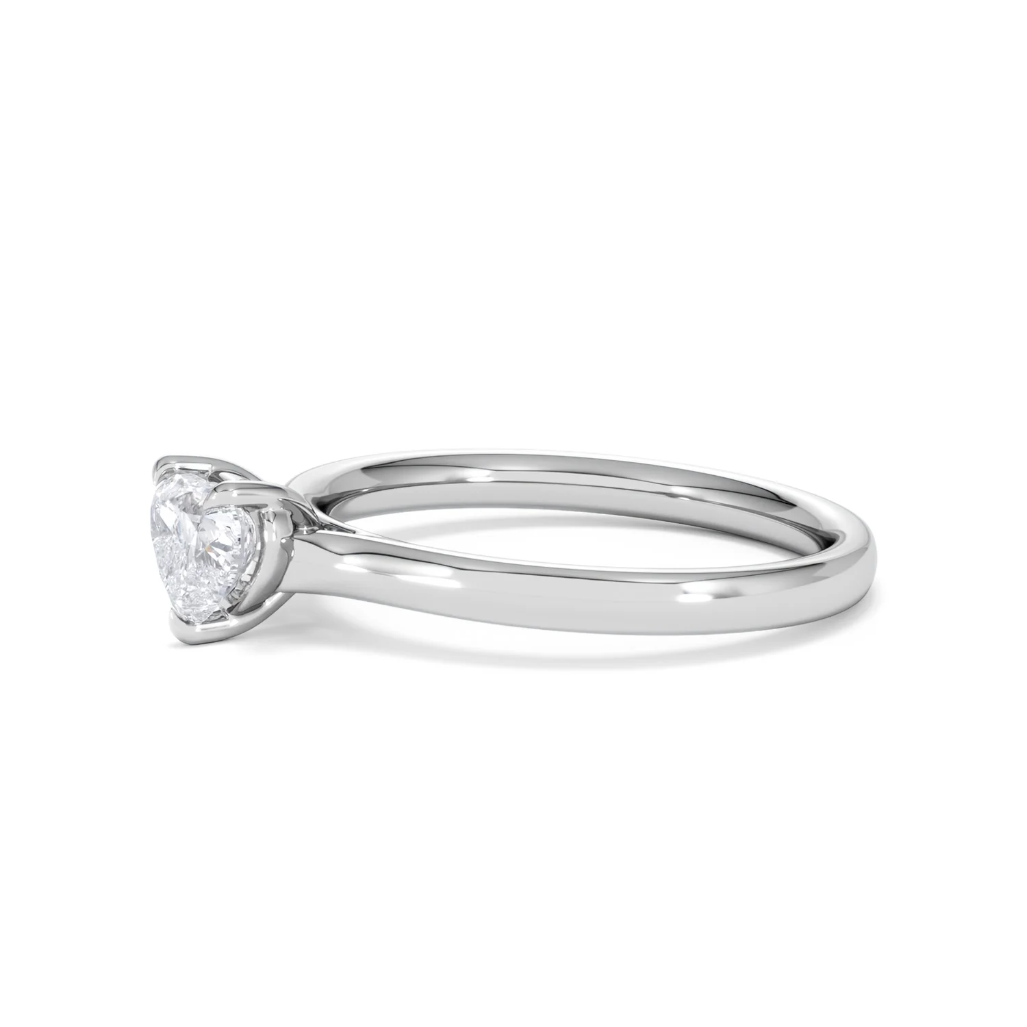 Amora Heart 0.50ct Lab Diamond Engagement Ring F/VS Set in Platinum - Image 74