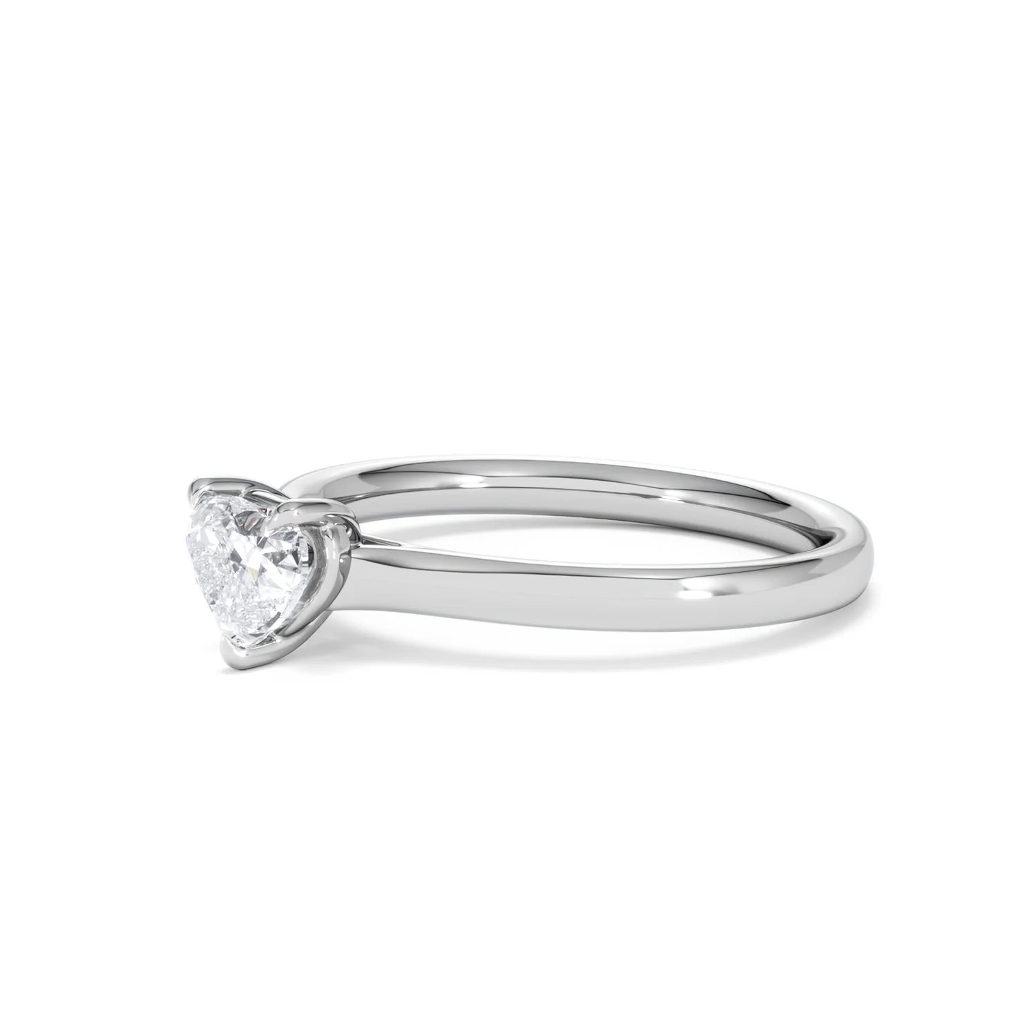 Amora Heart 0.50ct Lab Diamond Engagement Ring F/VS Set in Platinum - Image 77