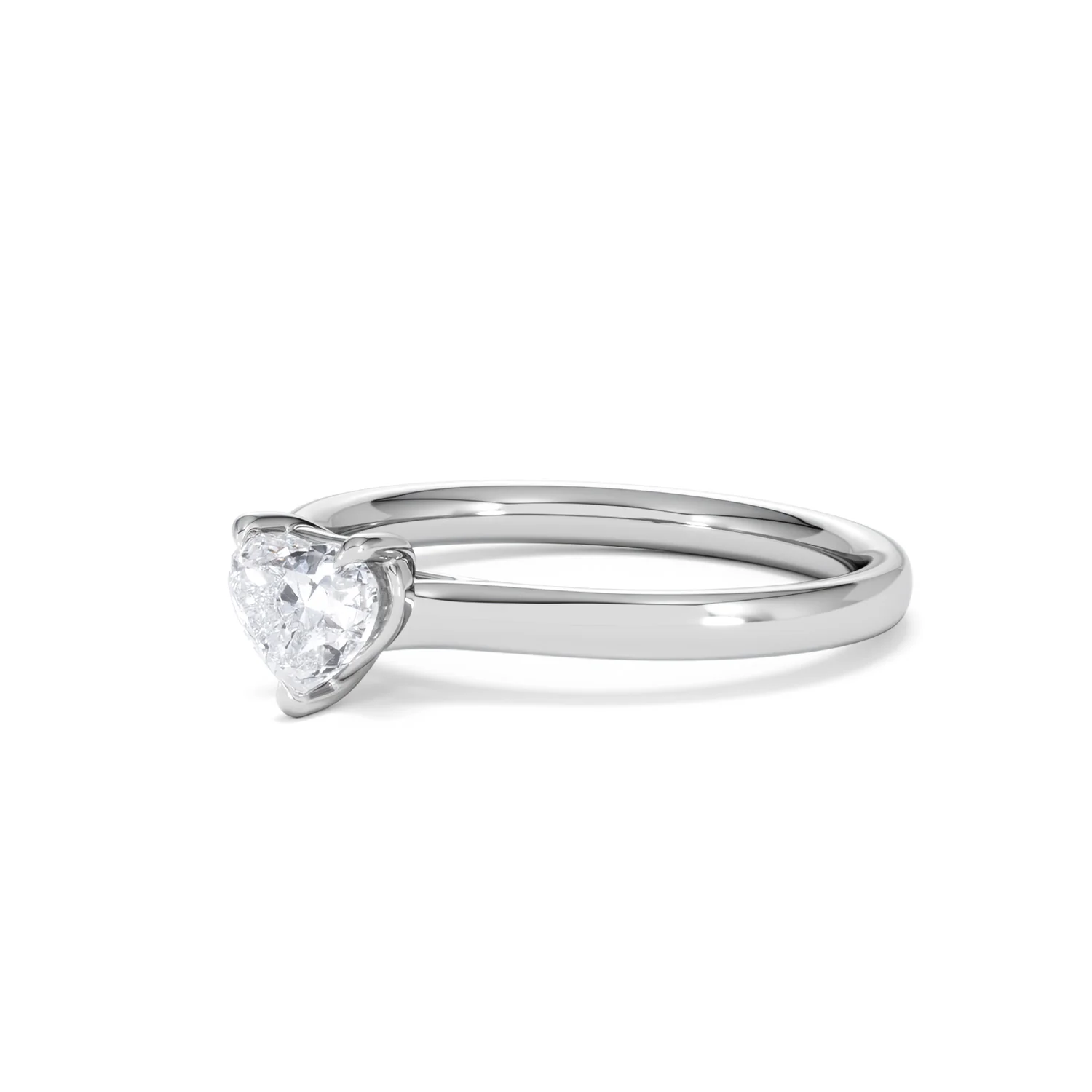 Amora Heart 0.50ct Lab Diamond Engagement Ring F/VS Set in Platinum - Image 79