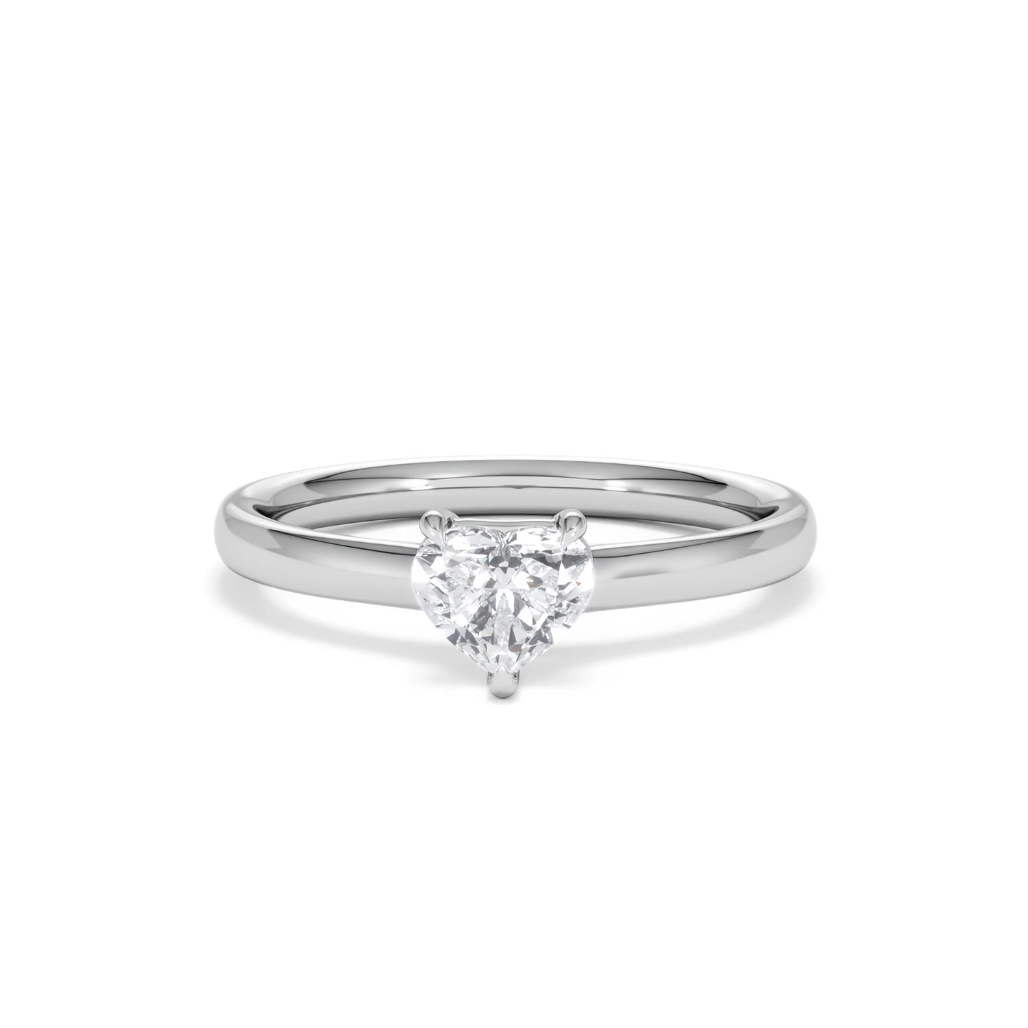 Amora Heart 0.50ct Lab Diamond Engagement Ring F/VS Set in Platinum - Image 87