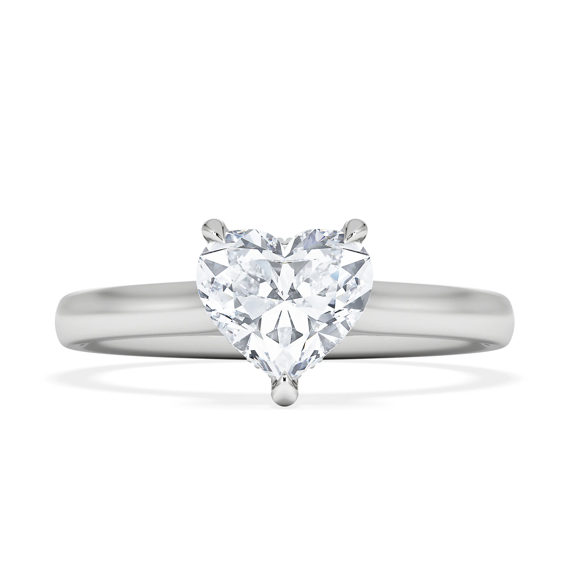 Amora Heart 1.00ct Hidden Halo Lab Diamond Engagement Ring F/VS Set in 18K White Gold - Image 6