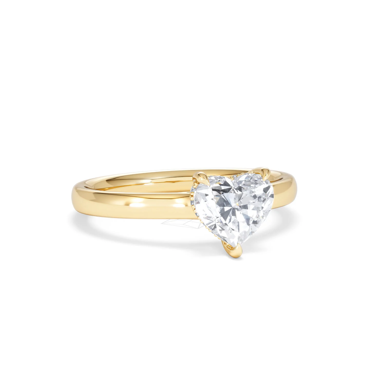 Amora Heart 1.07ct Hidden Halo Lab Diamond Engagement Ring F/VS Set in 18K Gold - Image 12