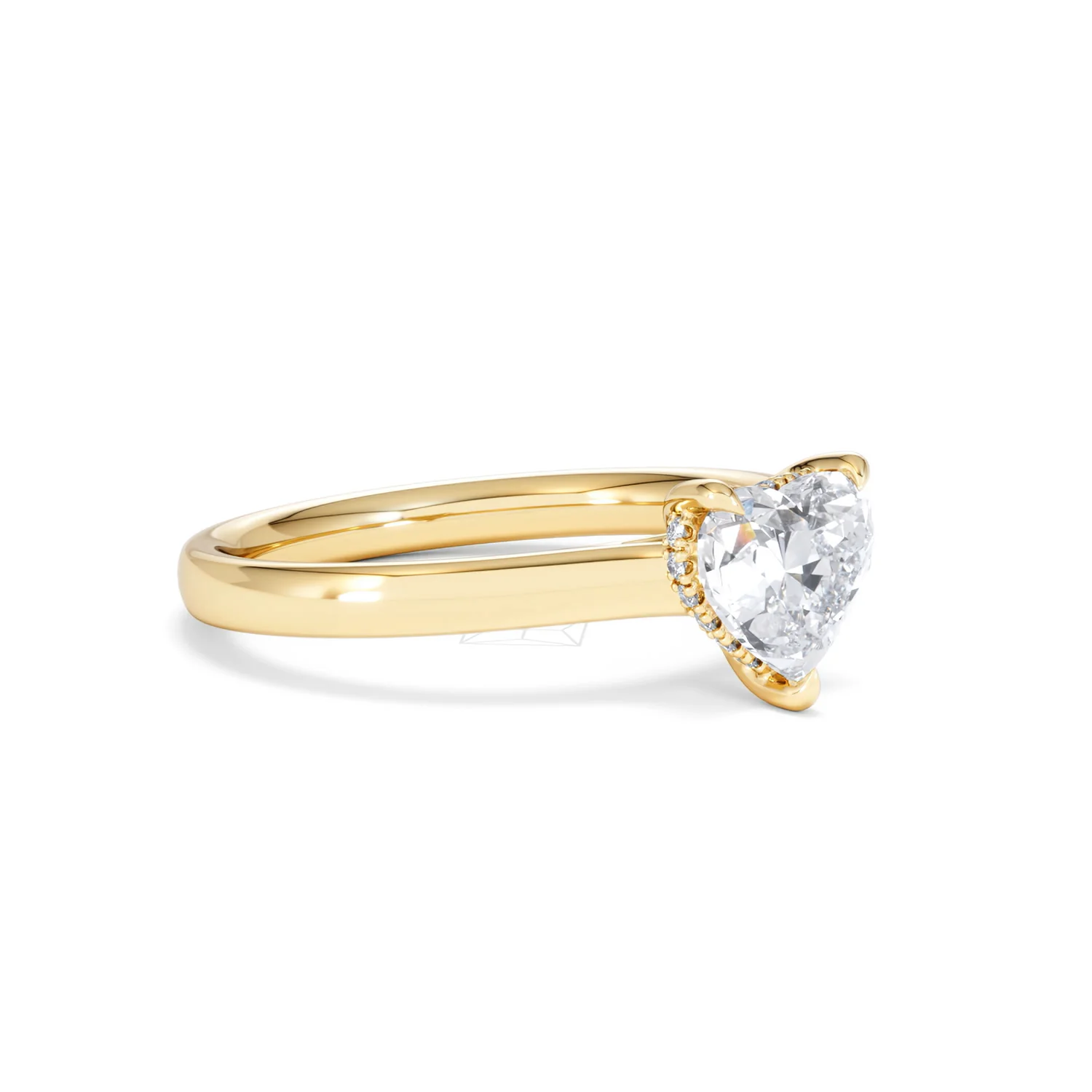Amora Heart 1.07ct Hidden Halo Lab Diamond Engagement Ring F/VS Set in 18K Gold - Image 17