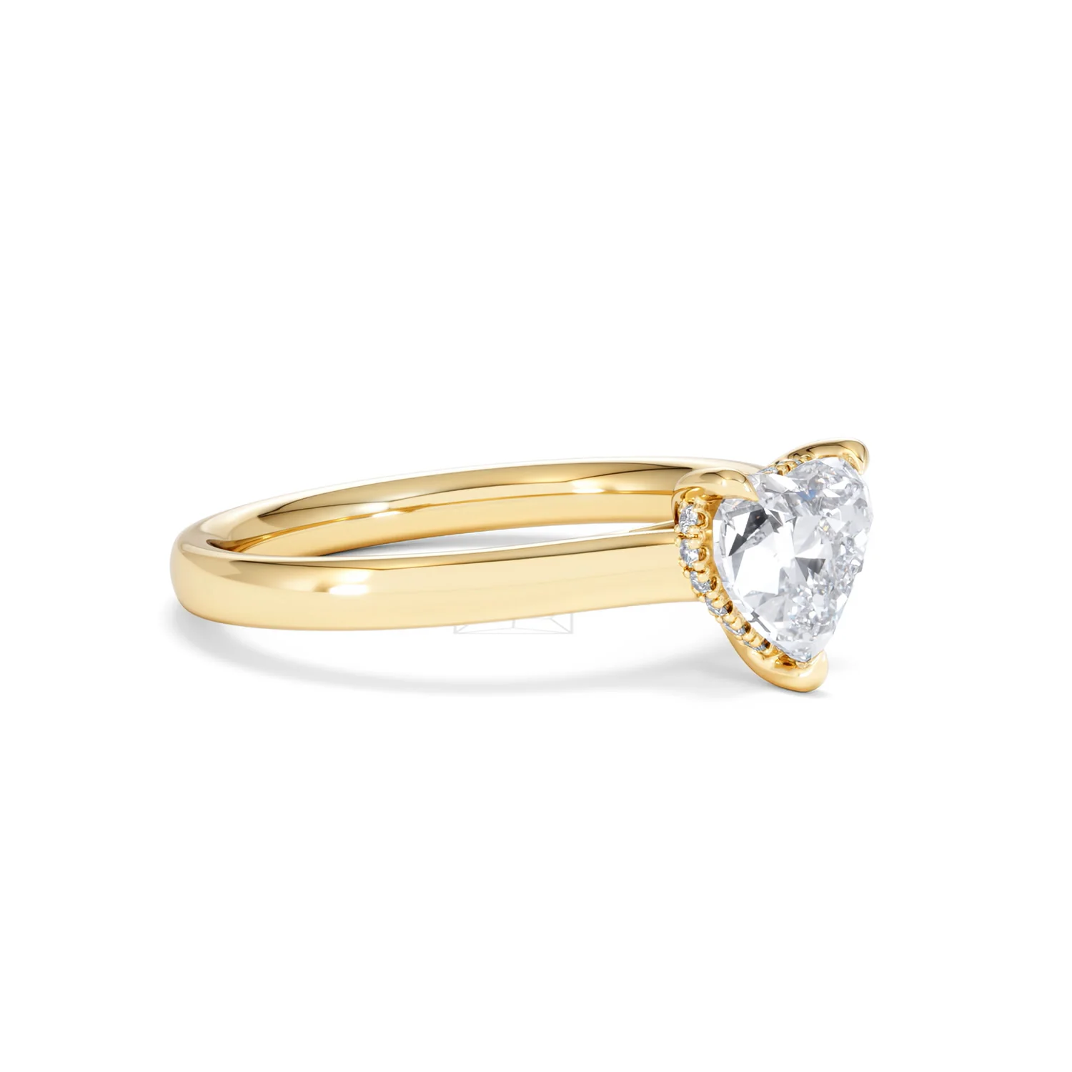 Amora Heart 1.07ct Hidden Halo Lab Diamond Engagement Ring F/VS Set in 18K Gold - Image 18