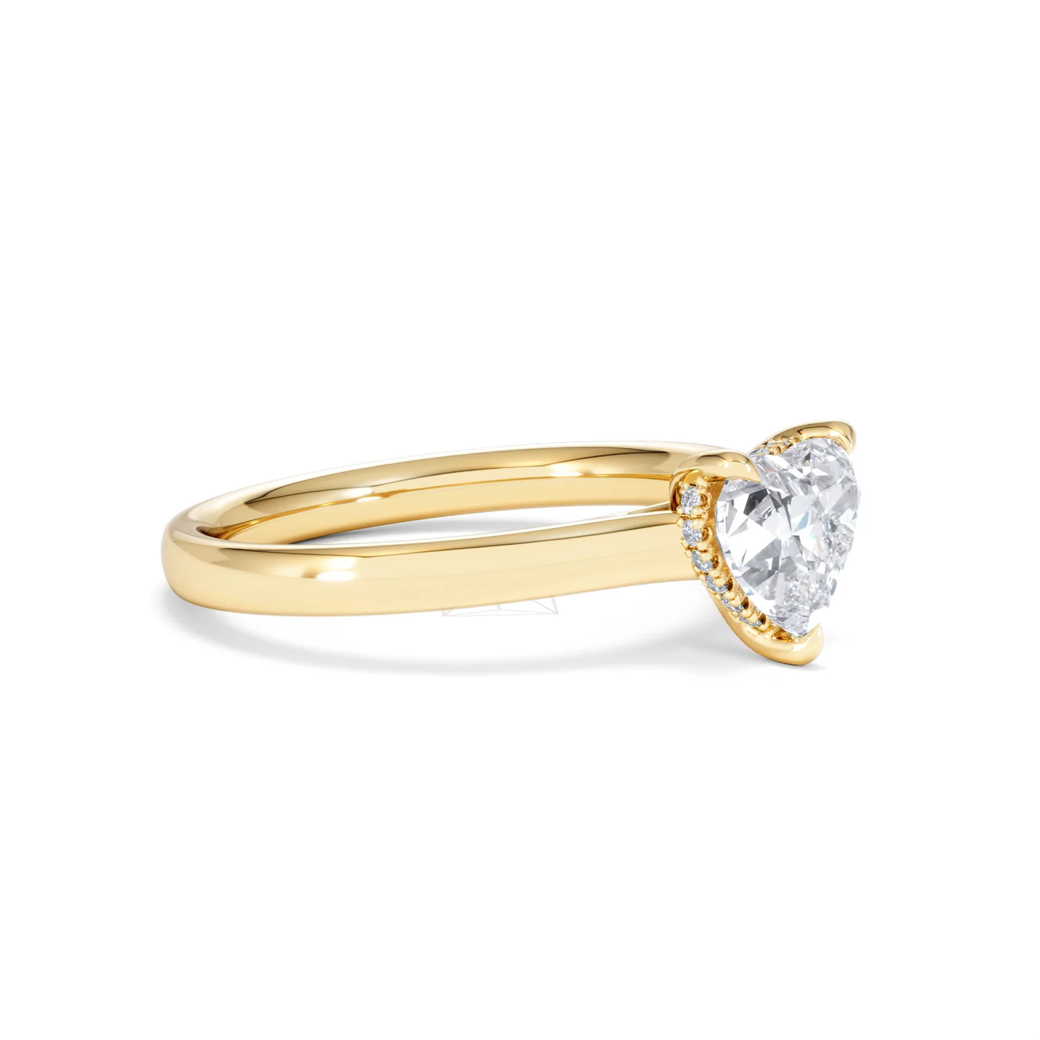 Amora Heart 1.07ct Hidden Halo Lab Diamond Engagement Ring F/VS Set in 18K Gold - Image 19