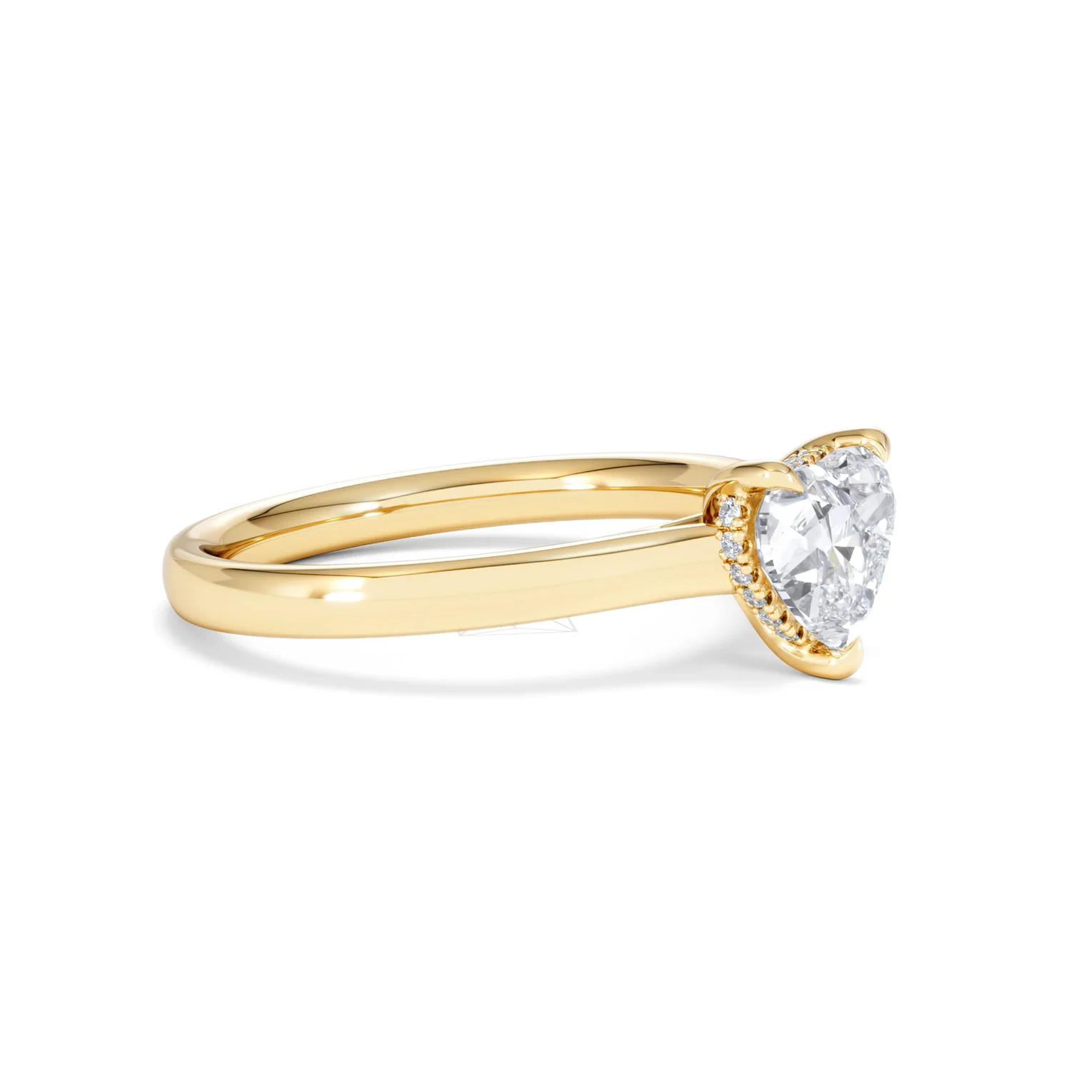Amora Heart 1.07ct Hidden Halo Lab Diamond Engagement Ring F/VS Set in 18K Gold - Image 20