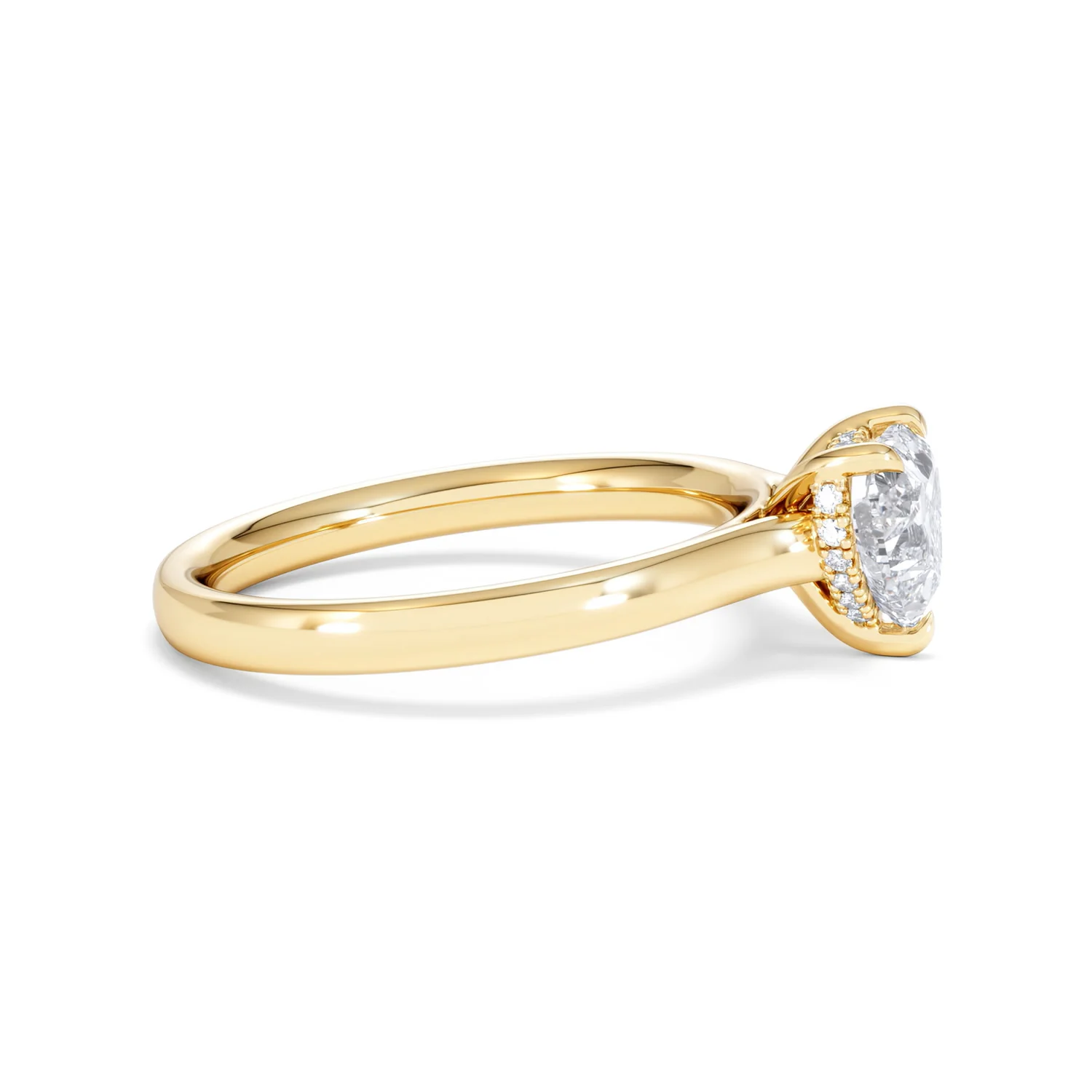 Amora Heart 1.07ct Hidden Halo Lab Diamond Engagement Ring F/VS Set in 18K Gold - Image 25