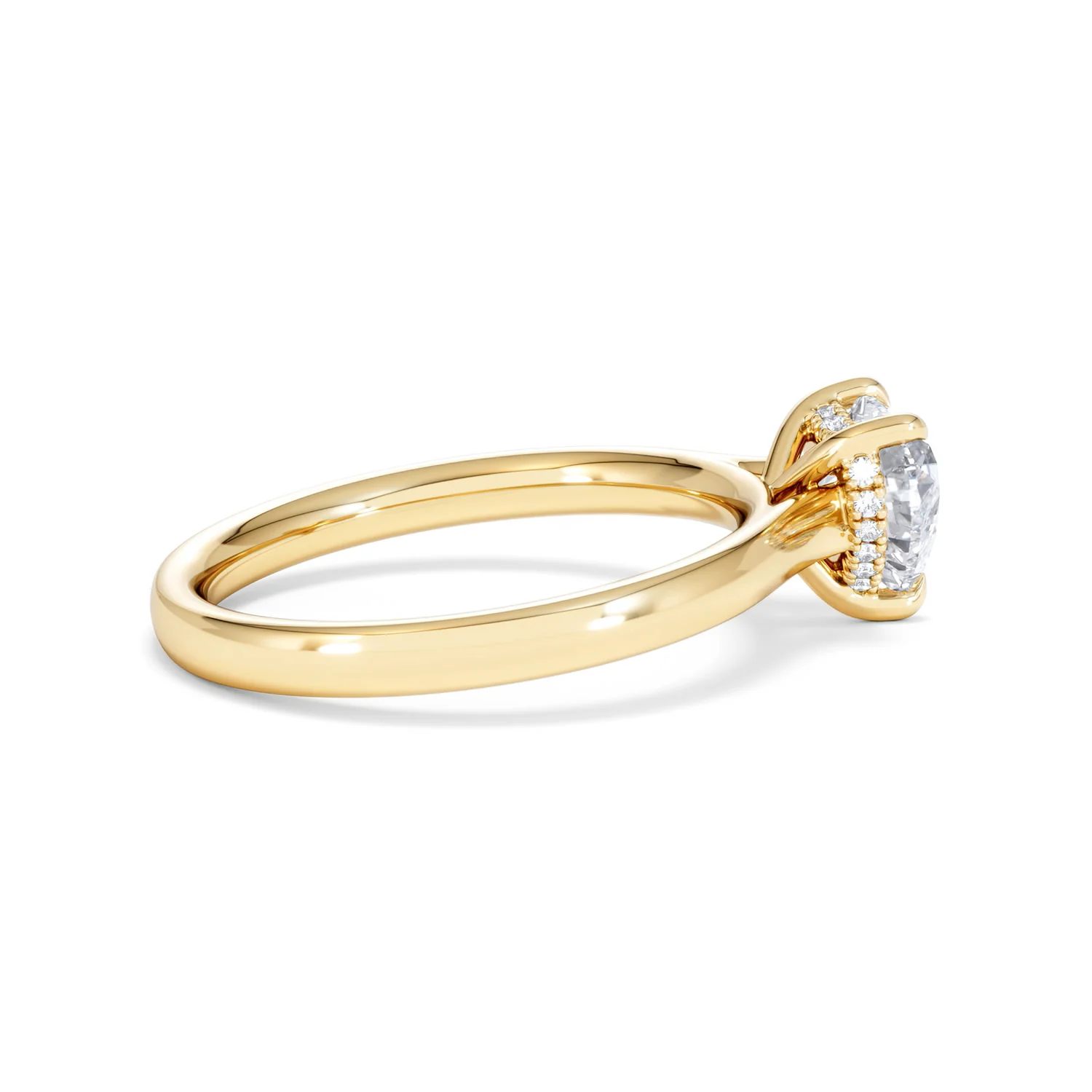 Amora Heart 1.07ct Hidden Halo Lab Diamond Engagement Ring F/VS Set in 18K Gold - Image 30