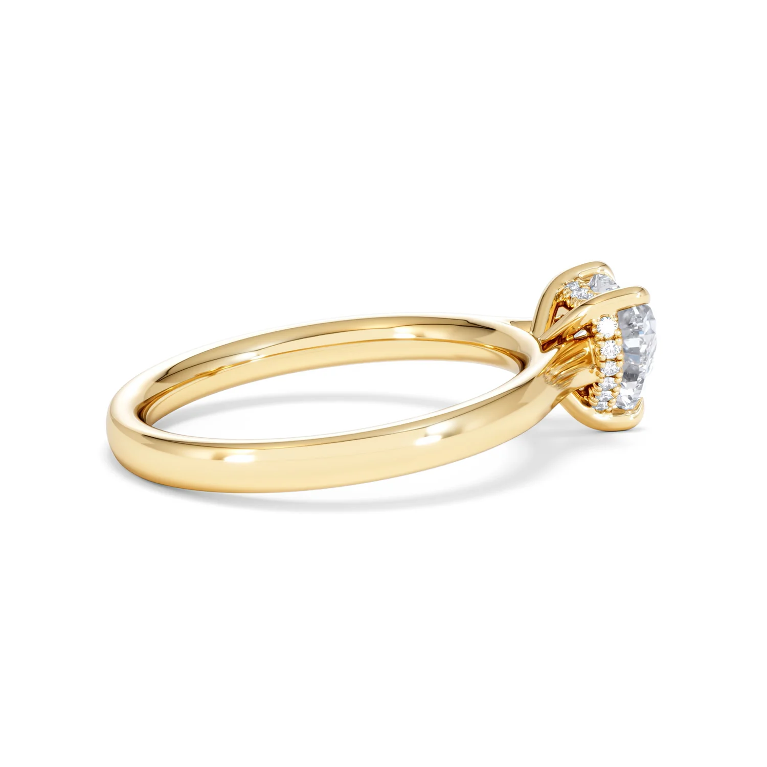 Amora Heart 1.07ct Hidden Halo Lab Diamond Engagement Ring F/VS Set in 18K Gold - Image 31