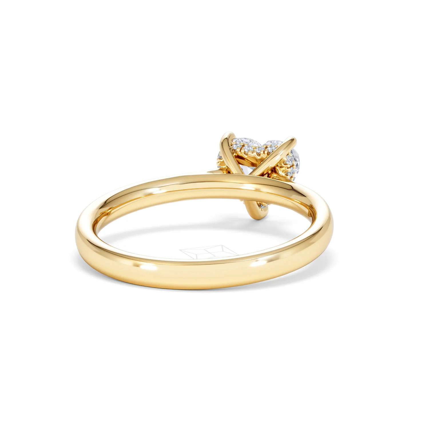 Amora Heart 1.07ct Hidden Halo Lab Diamond Engagement Ring F/VS Set in 18K Gold - Image 43