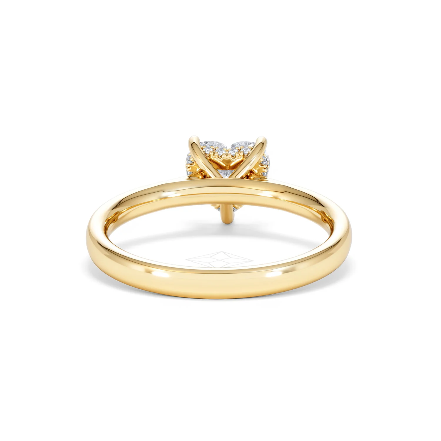 Amora Heart 1.07ct Hidden Halo Lab Diamond Engagement Ring F/VS Set in 18K Gold - Image 47