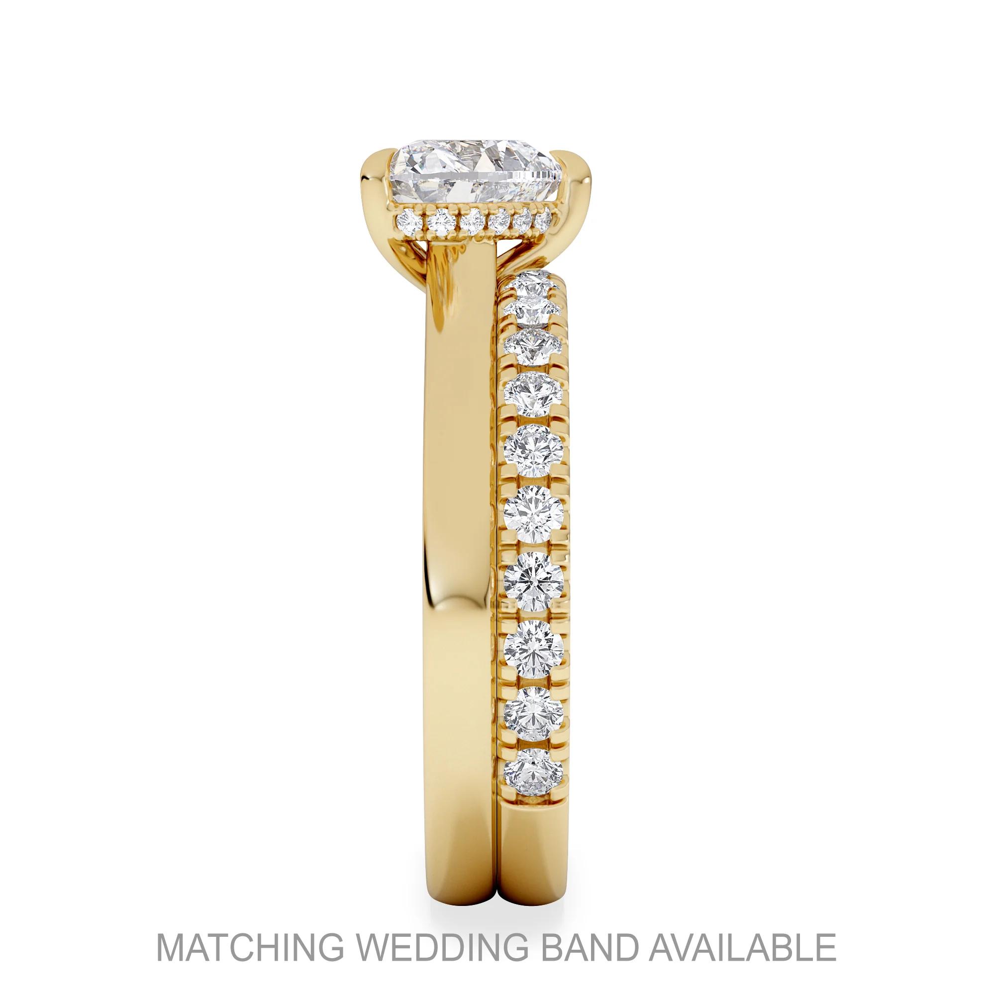 Amora Heart 1.07ct Hidden Halo Lab Diamond Engagement Ring F/VS Set in 18K Gold - Image 5