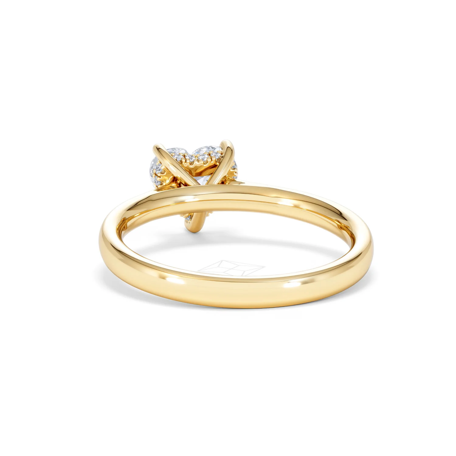 Amora Heart 1.07ct Hidden Halo Lab Diamond Engagement Ring F/VS Set in 18K Gold - Image 51