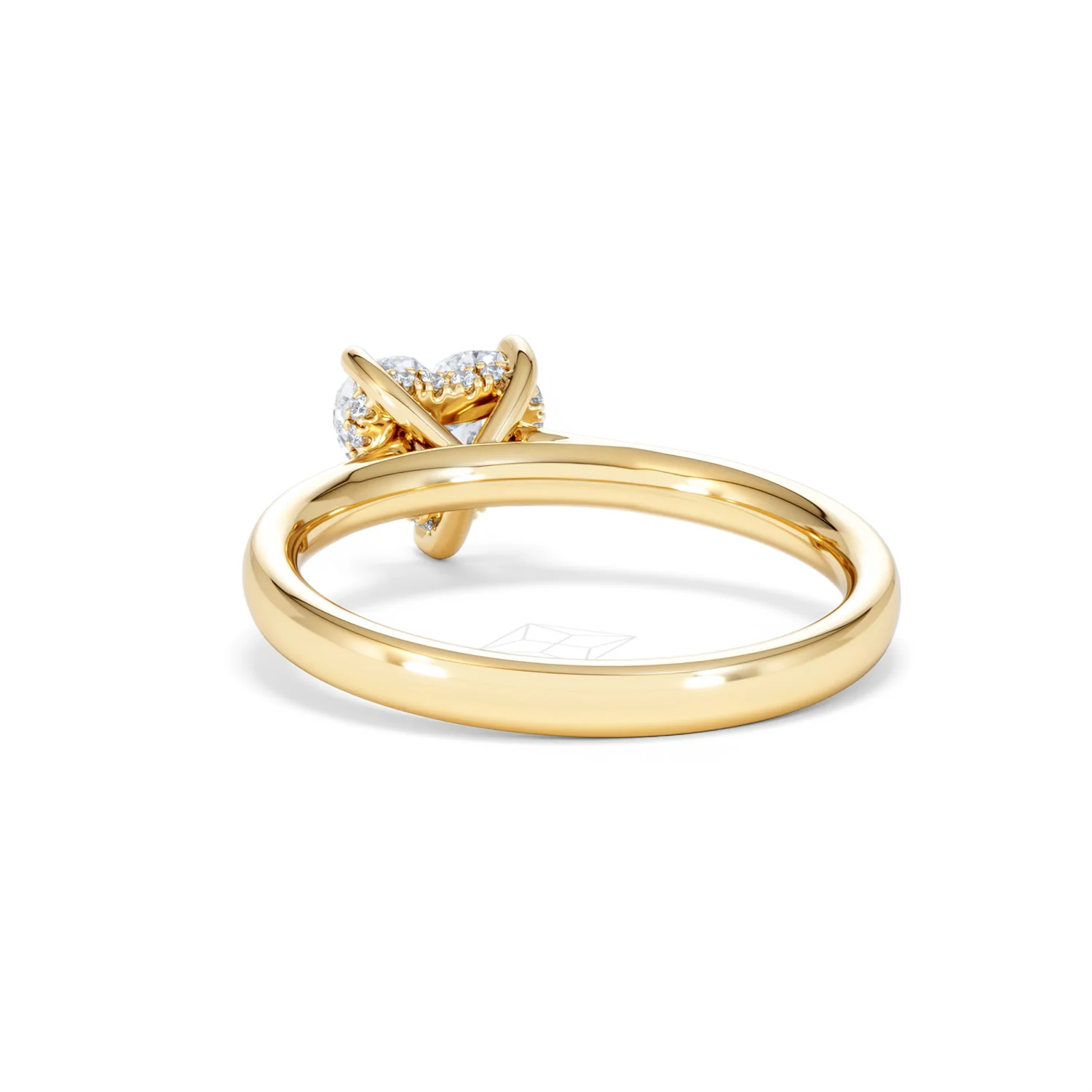Amora Heart 1.07ct Hidden Halo Lab Diamond Engagement Ring F/VS Set in 18K Gold - Image 52