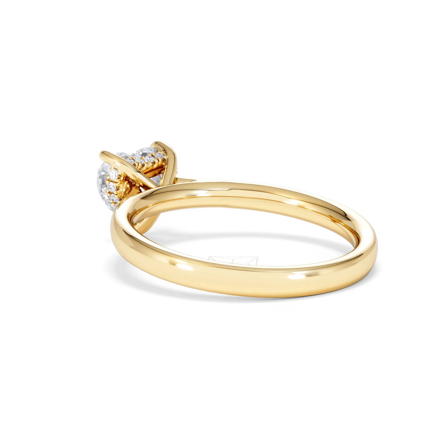 Amora Heart 1.07ct Hidden Halo Lab Diamond Engagement Ring F/VS Set in 18K Gold - Image 57