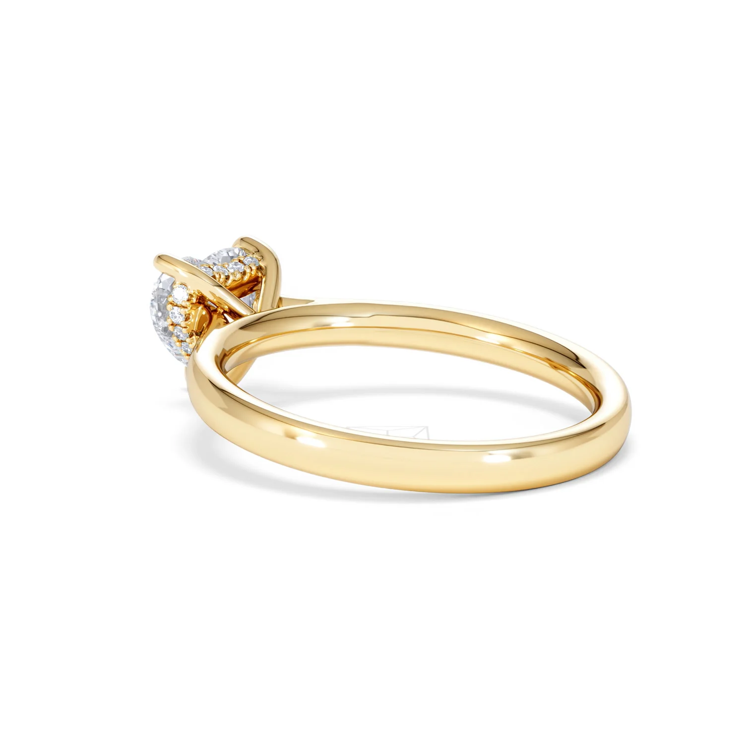Amora Heart 1.07ct Hidden Halo Lab Diamond Engagement Ring F/VS Set in 18K Gold - Image 58