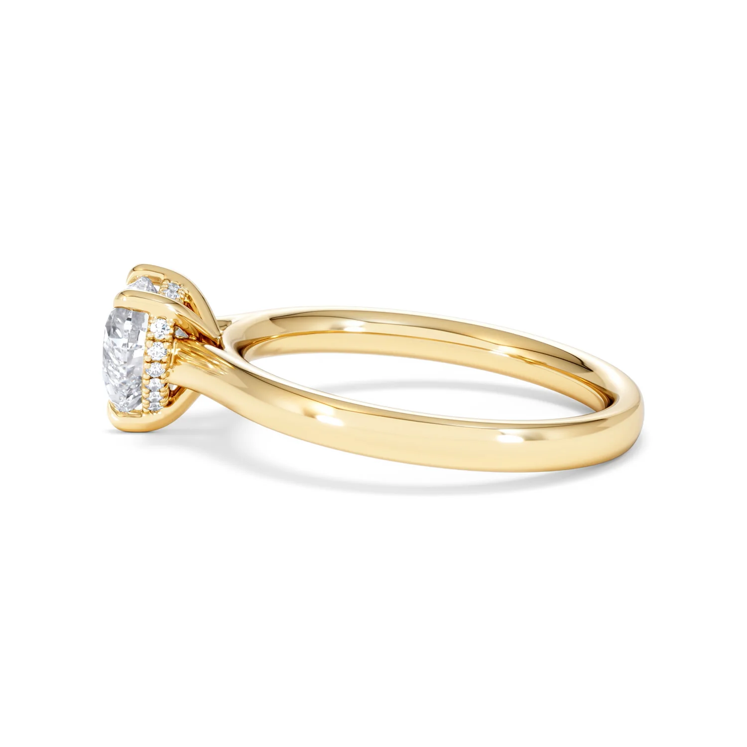 Amora Heart 1.07ct Hidden Halo Lab Diamond Engagement Ring F/VS Set in 18K Gold - Image 67