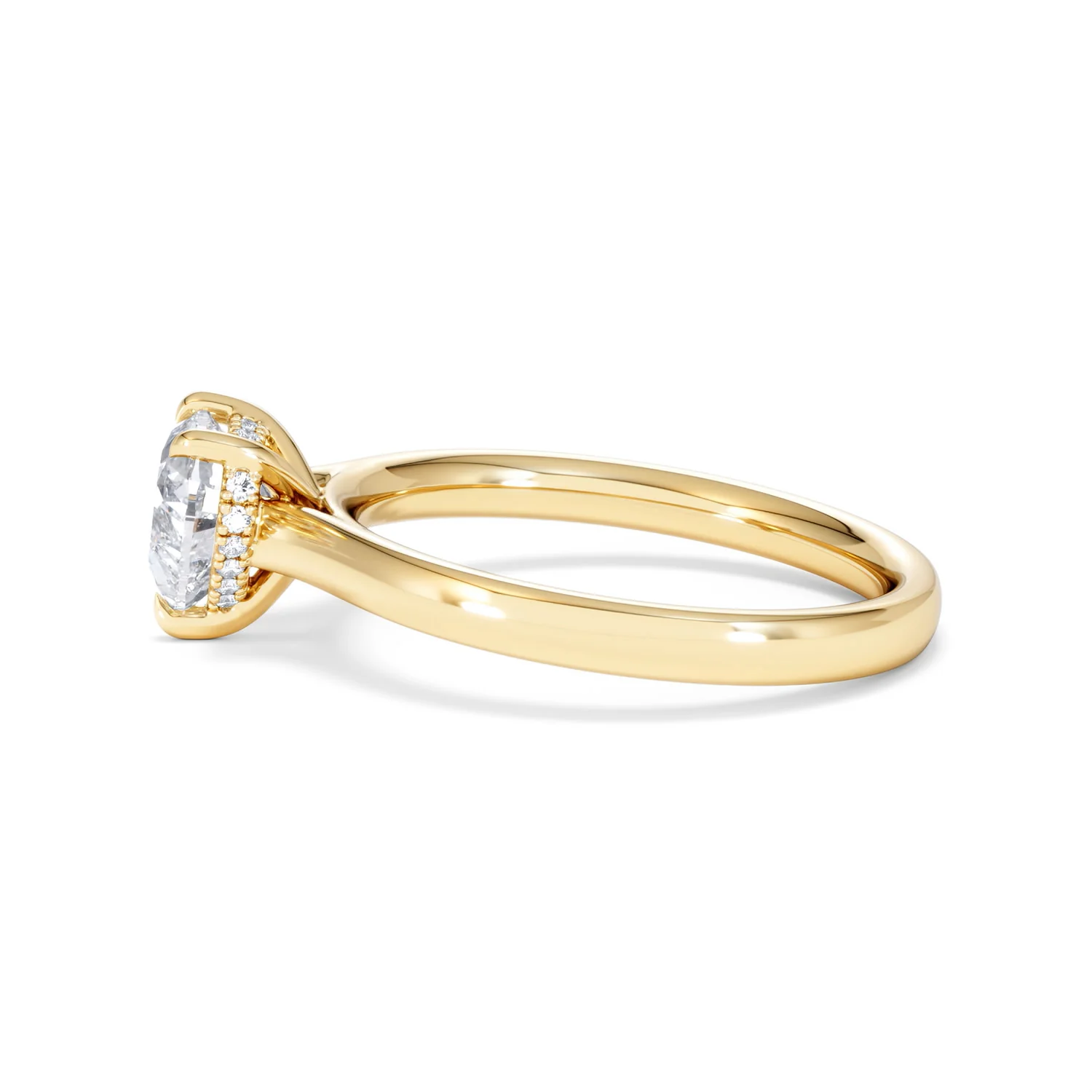 Amora Heart 1.07ct Hidden Halo Lab Diamond Engagement Ring F/VS Set in 18K Gold - Image 68