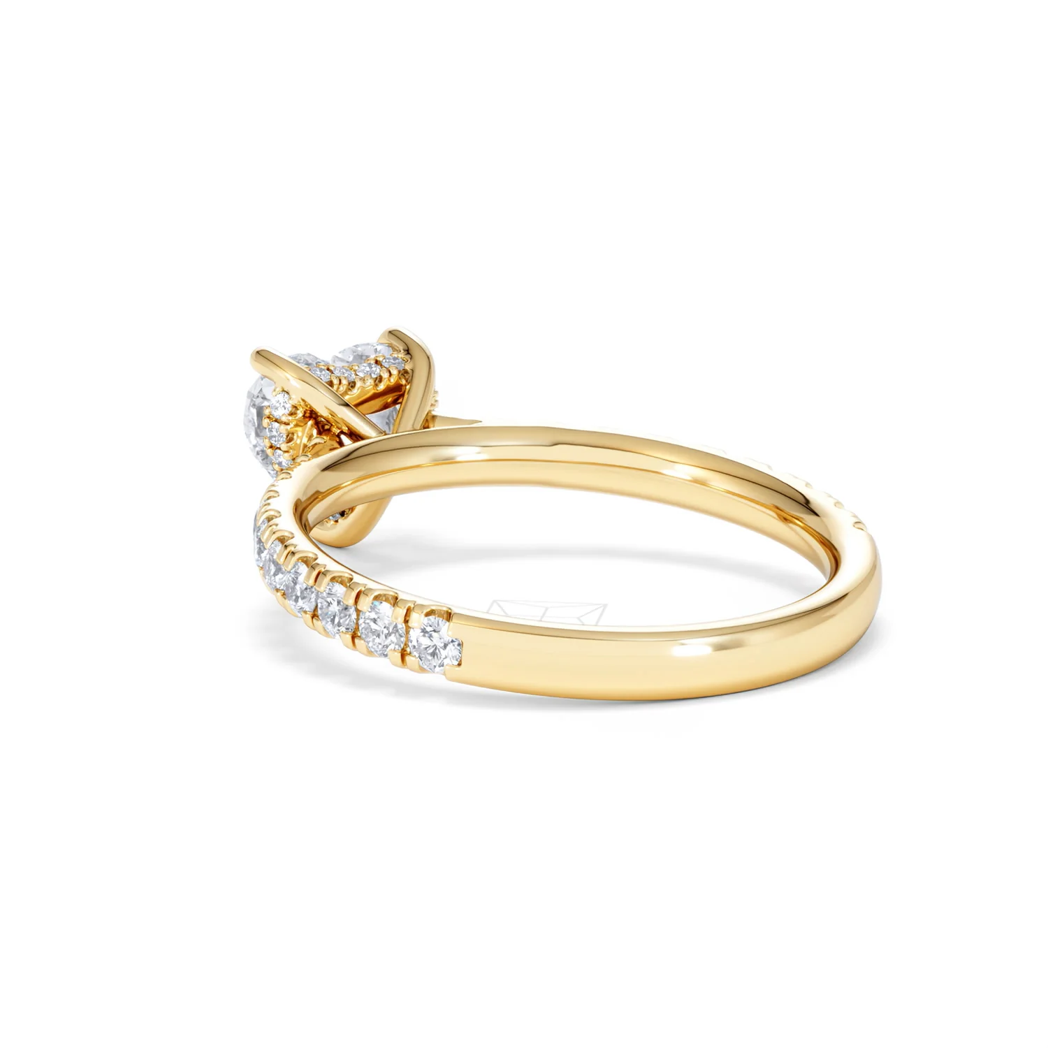Amora Heart 1.47ct Hidden Halo Lab Diamond Engagement Ring With Side Stones Set in 18K Gold - Image 56